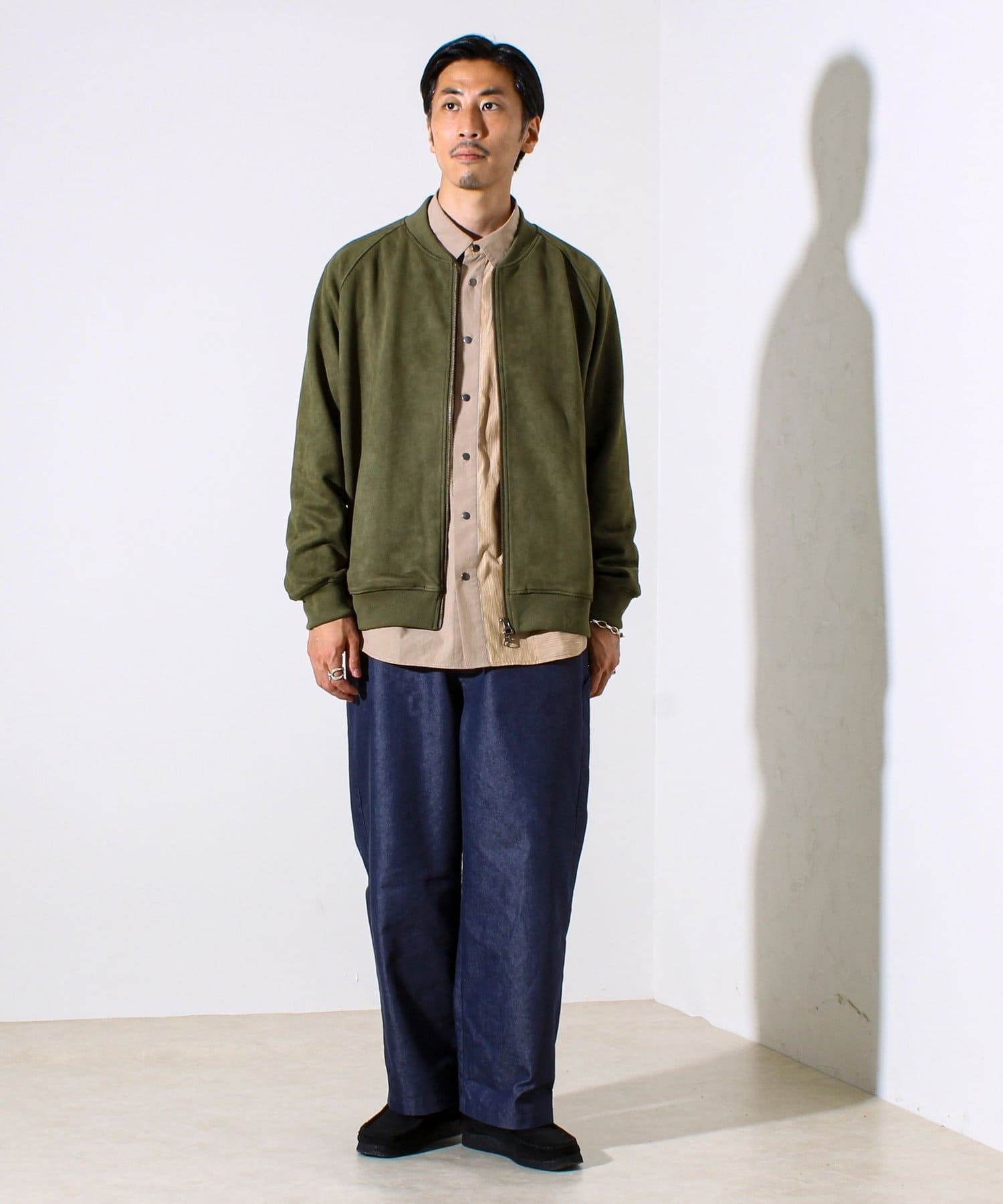 SERAPHINセラファンMA-1 グリーン スエードブルゾン50 seraphin010501bei1.jpg