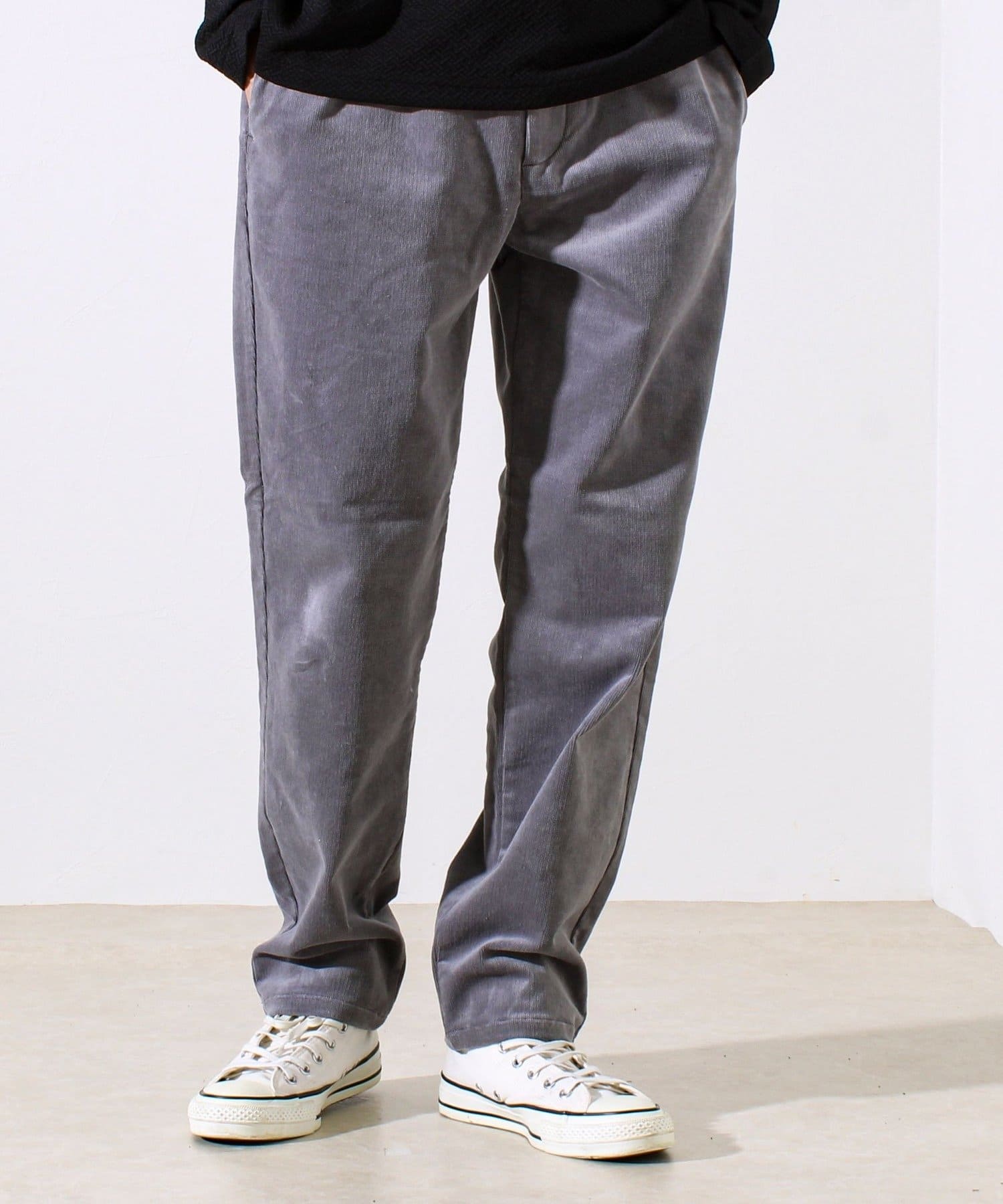 FREDY & GLOSTER(フレディ アンド グロスター) 【あったか快適なのに上品見え】コール裏フリースストレッチイージーパンツ