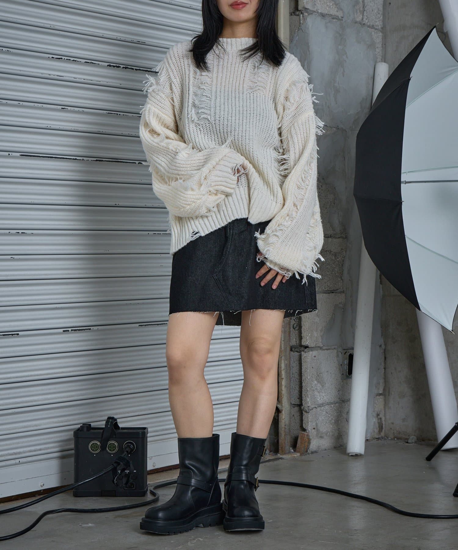 -goocy-(グーシー) デニムミニスカパン