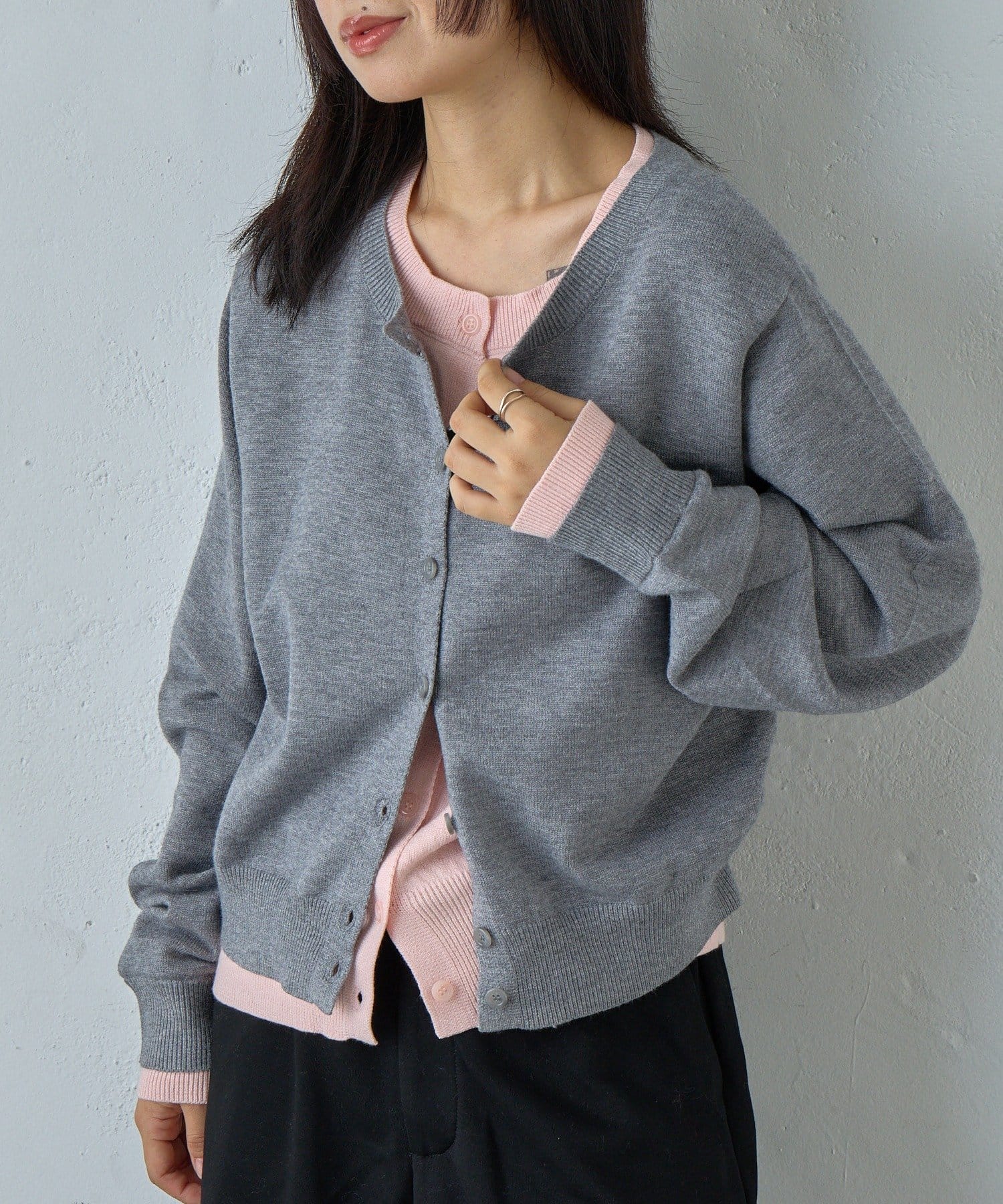 -goocy-(グーシー) レイヤードライクカーディガン