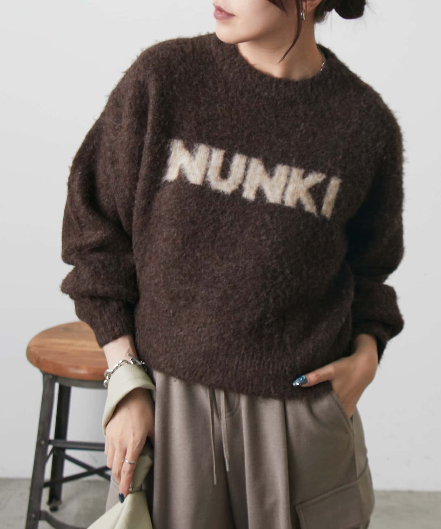 COLONY 2139(コロニー トゥーワンスリーナイン) NUNKIロゴジャガードニットプルオーバー