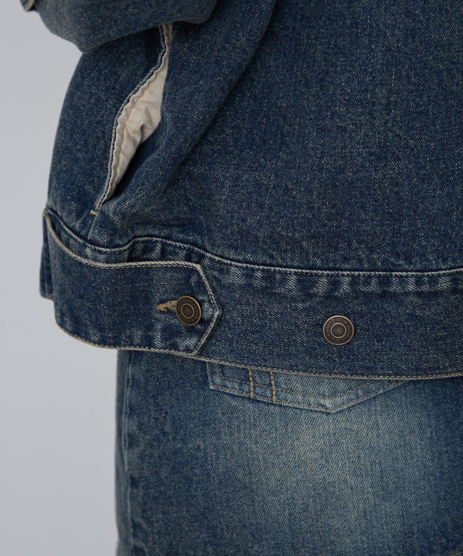 RAY CASSIN(レイカズン) ファー衿取り外しデニムブルゾン / Gジャン