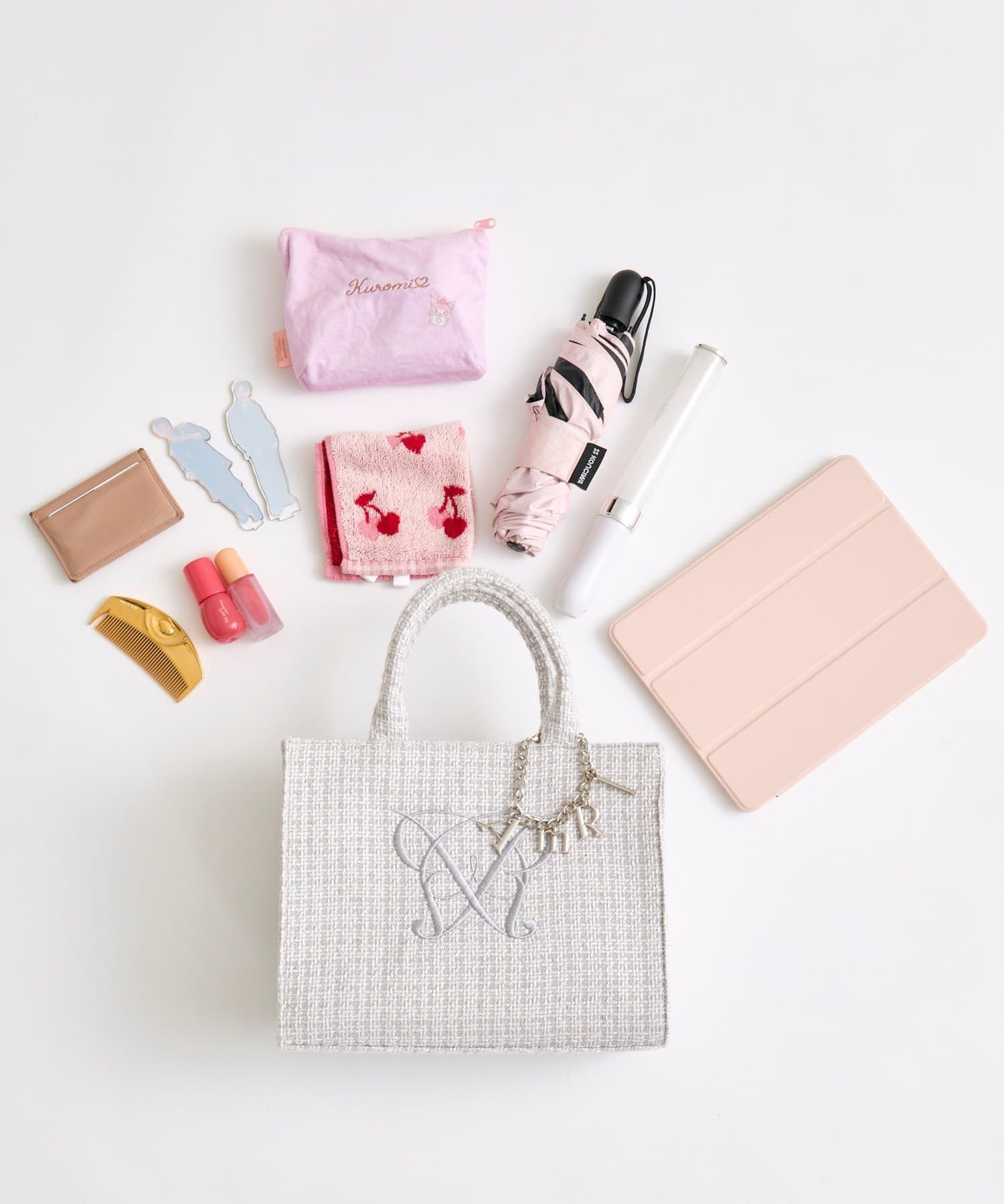 OLIVE des OLIVE(オリーブ デ オリーブ) 【タブレット対応/推し活】Aimerianejoie刺繍入りミニトート