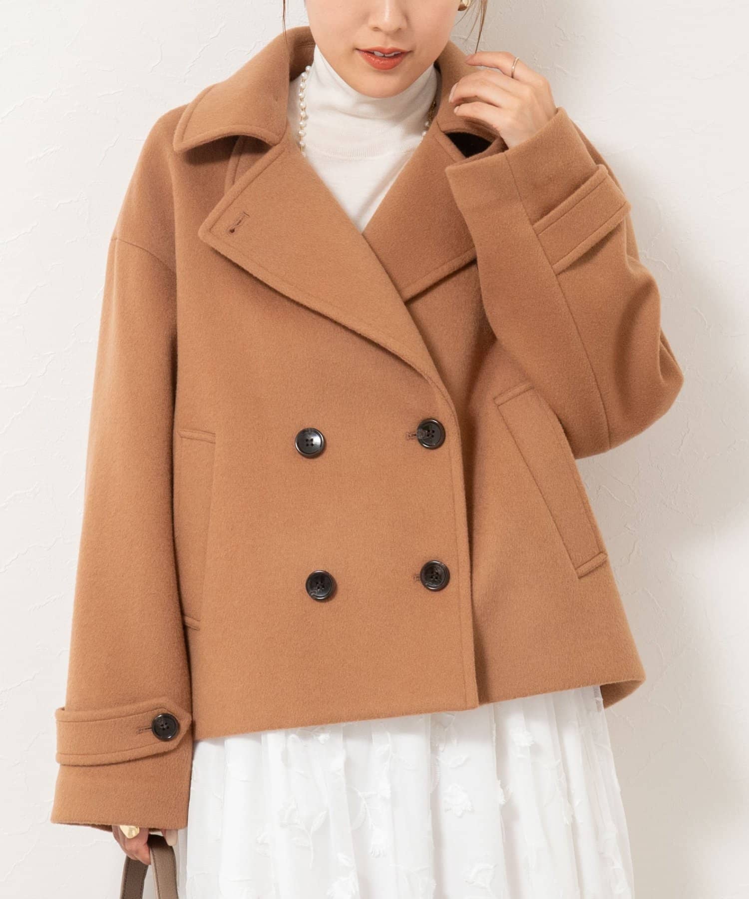 NOLLEY'S(ノーリーズ) ウールカシミヤダブルブレストコート