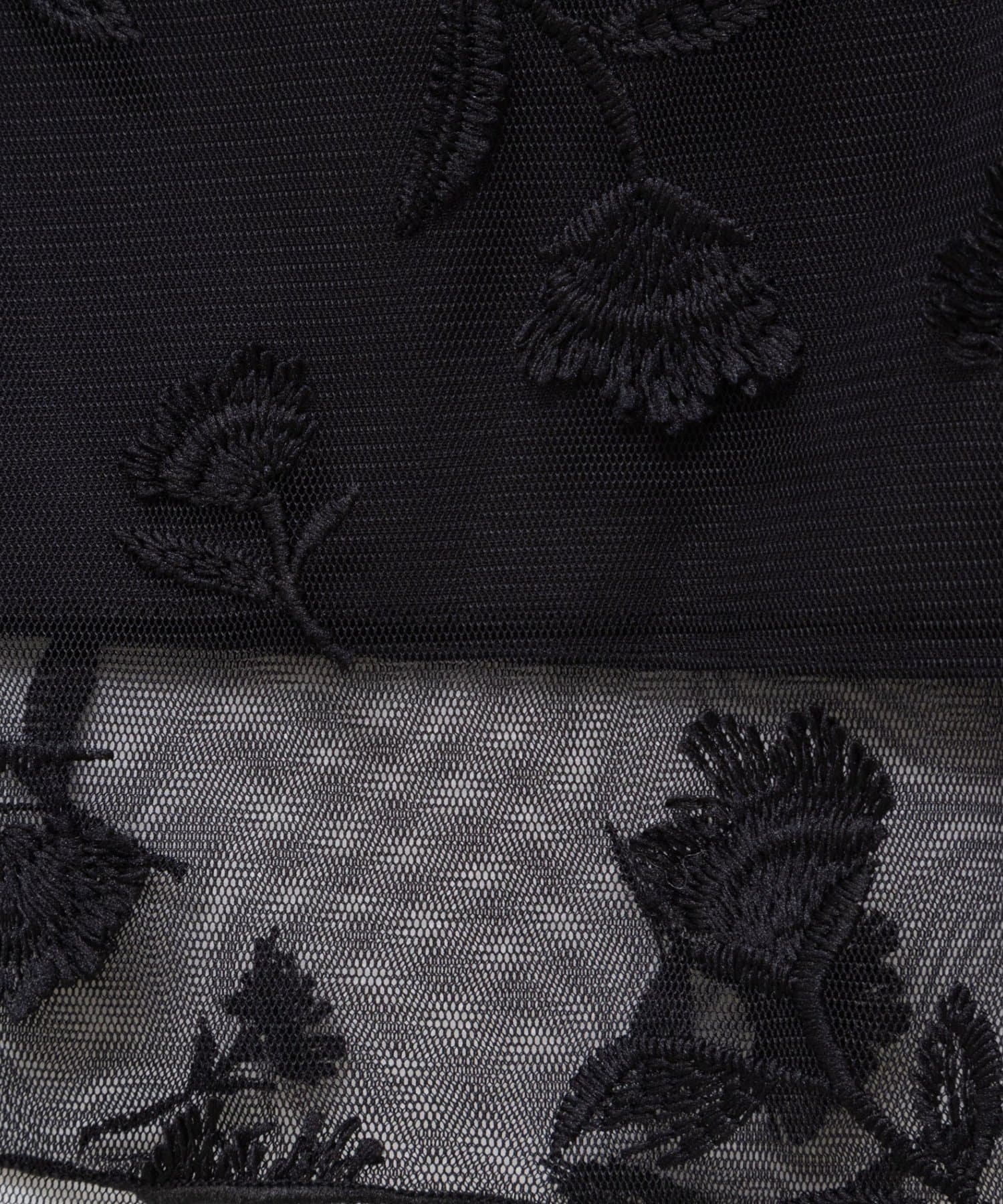 NOLLEY'S(ノーリーズ) ウォッシャブルチュール刺繍リバーシブルギャザースカート