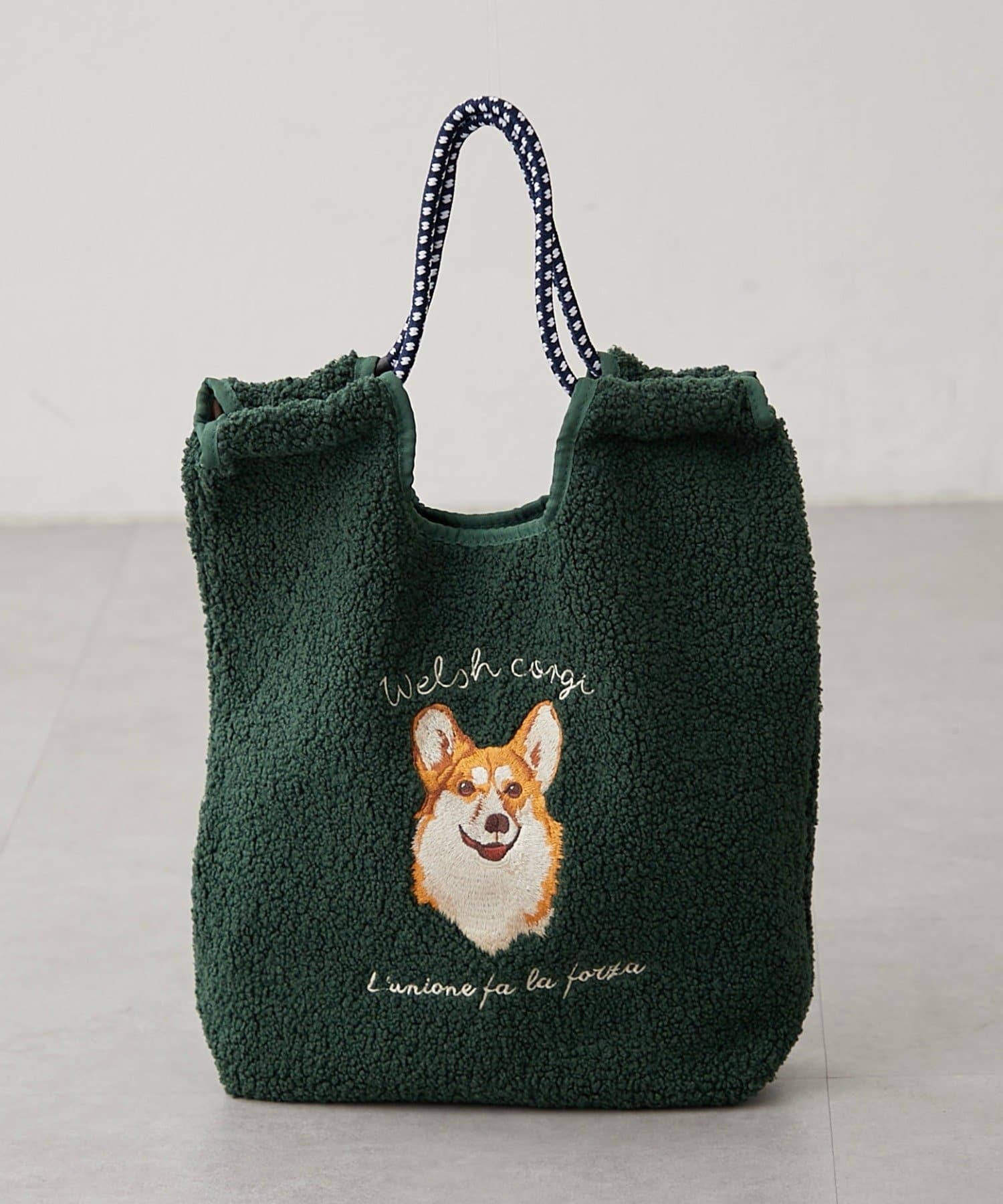 Remind me and forever(リマインドミーアンドフォーエバー) アニマル刺繍コードボアトートバッグ