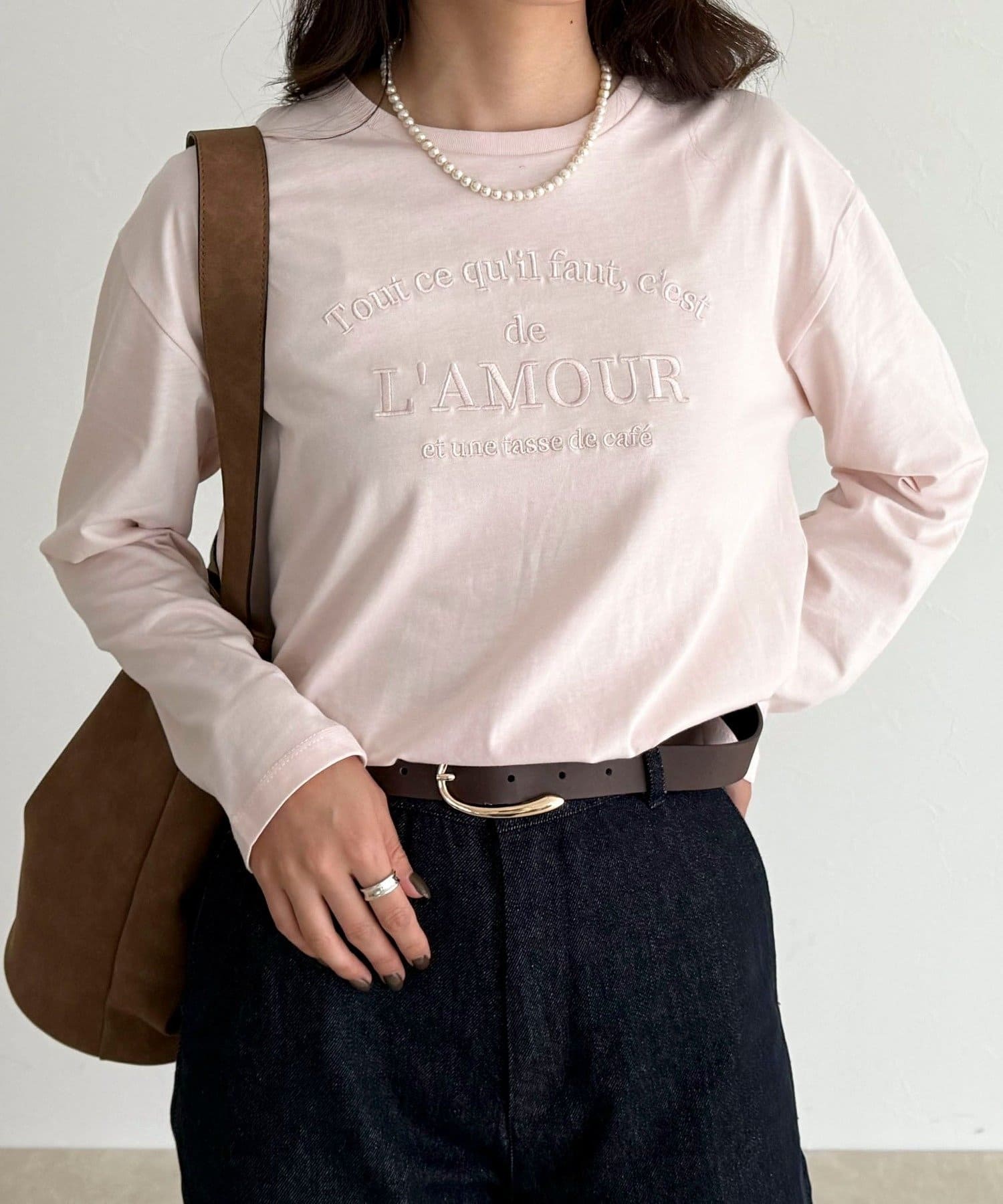 FREDY & GLOSTER(フレディ アンド グロスター) ワントーンロゴロンTシャツ