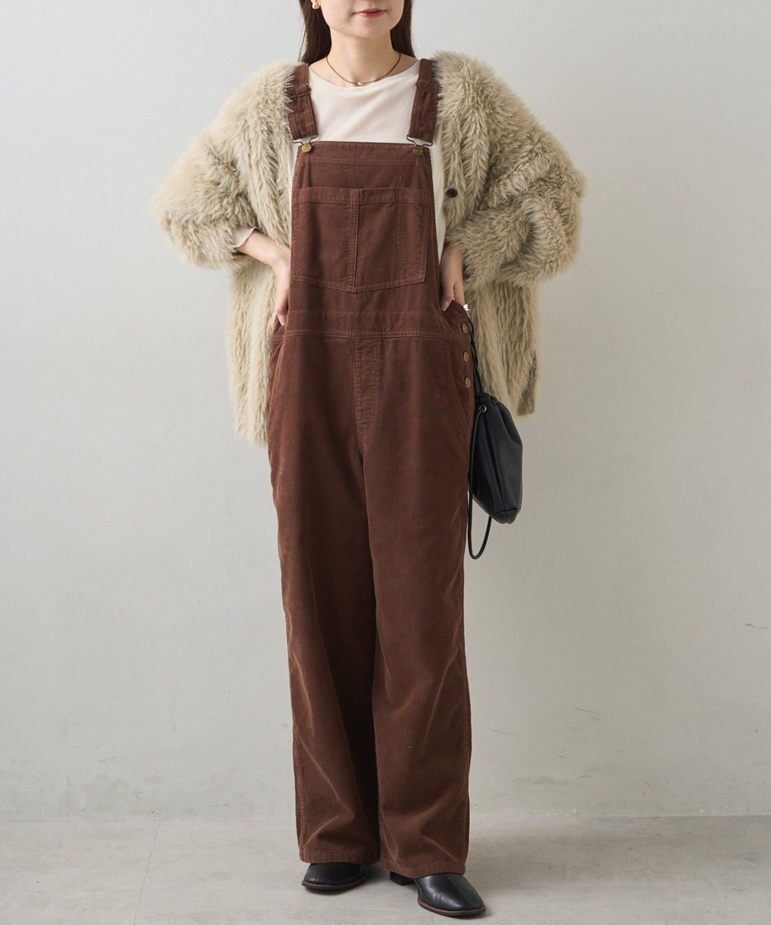 PUAL CE CIN(ピュアルセシン) コーデュロイサロペット