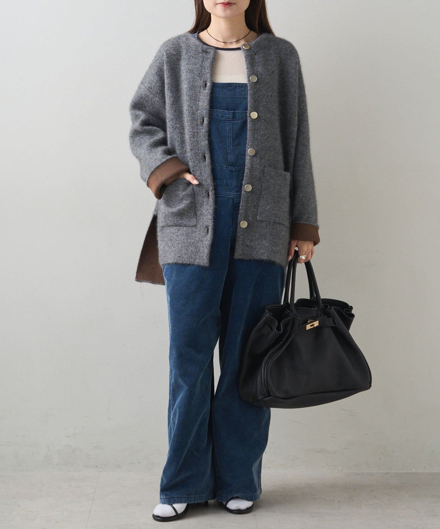 PUAL CE CIN(ピュアルセシン) コーデュロイサロペット