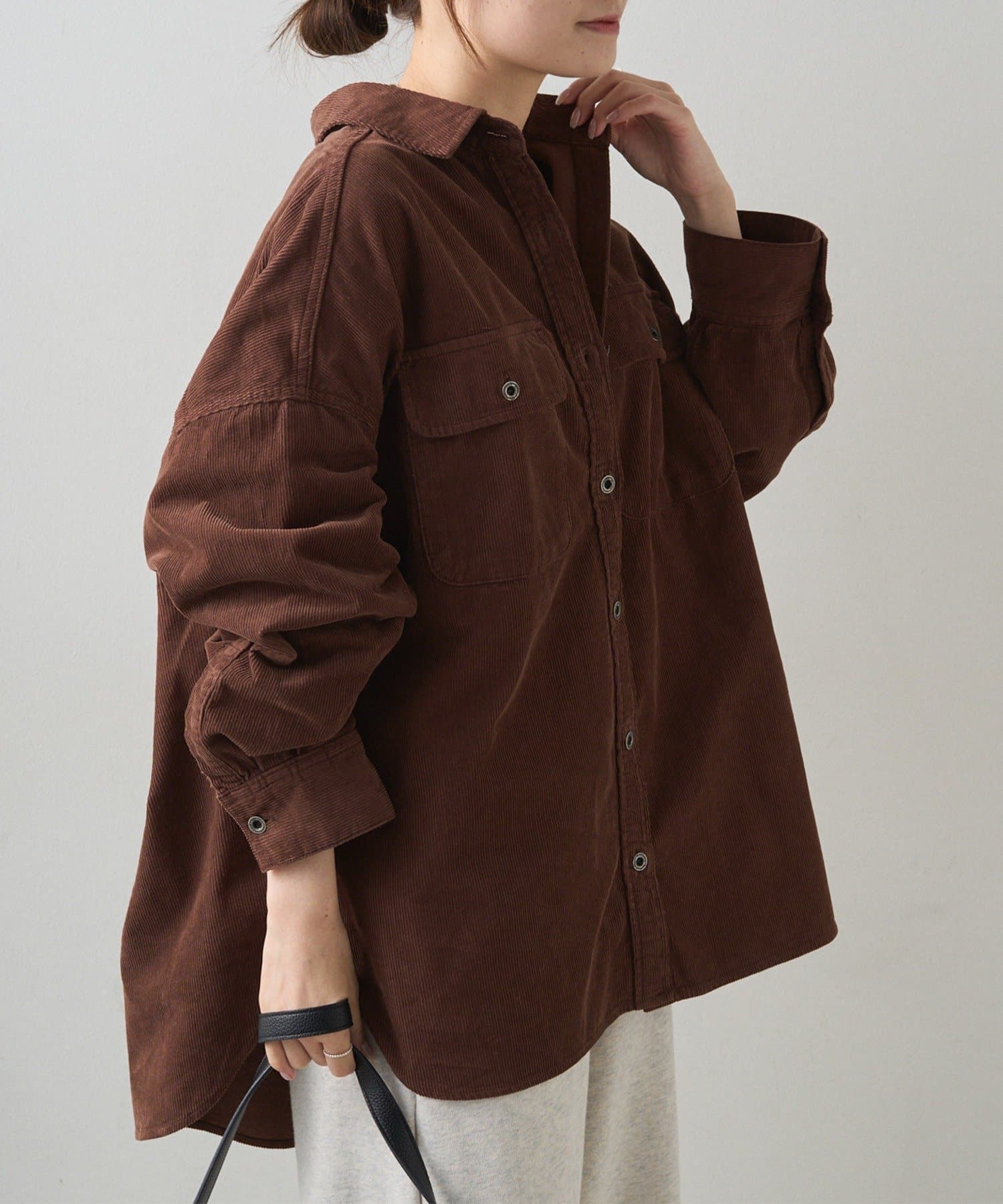 PUAL CE CIN(ピュアルセシン) コーデュロイCPOシャツ