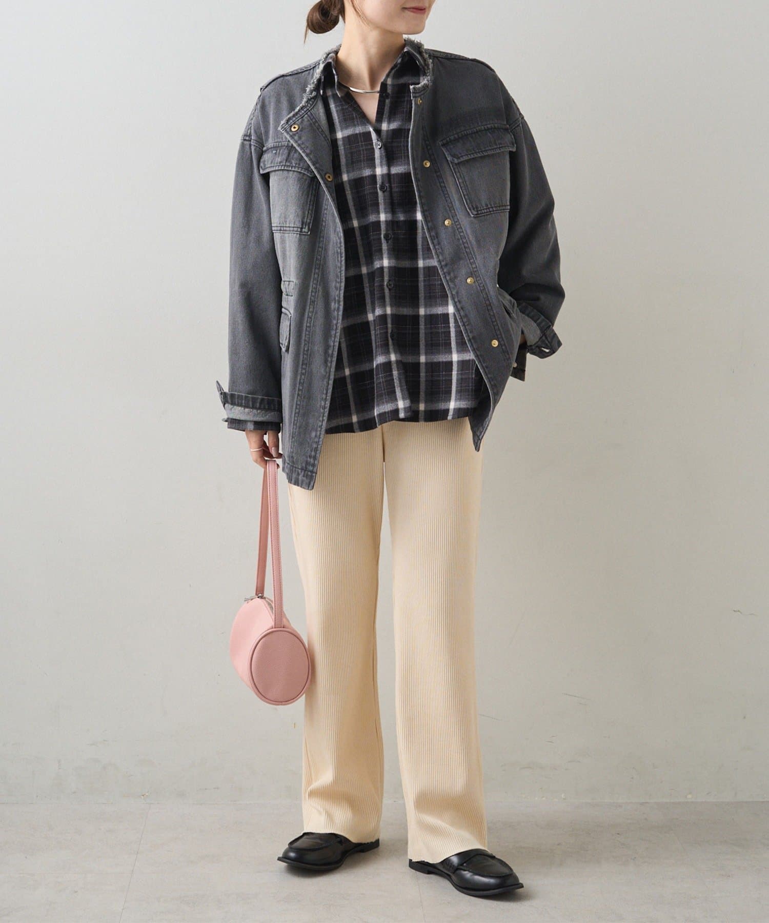 PUAL CE CIN(ピュアルセシン) オンブレチェックシャツ
