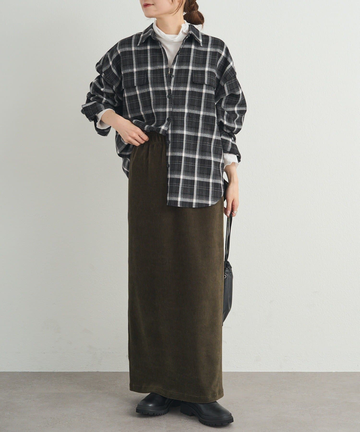 PUAL CE CIN(ピュアルセシン) オンブレチェックシャツ