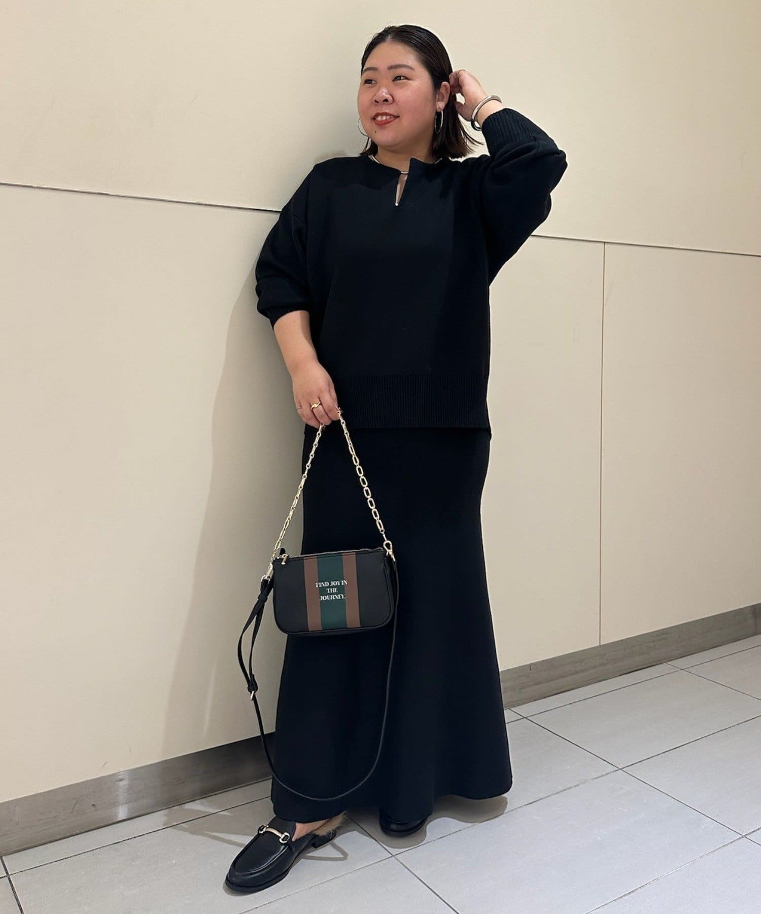 LOUNGEDRESS(ラウンジドレス) @_shirabe.s_コラボ / スウェットライクマーメイドニットスカート