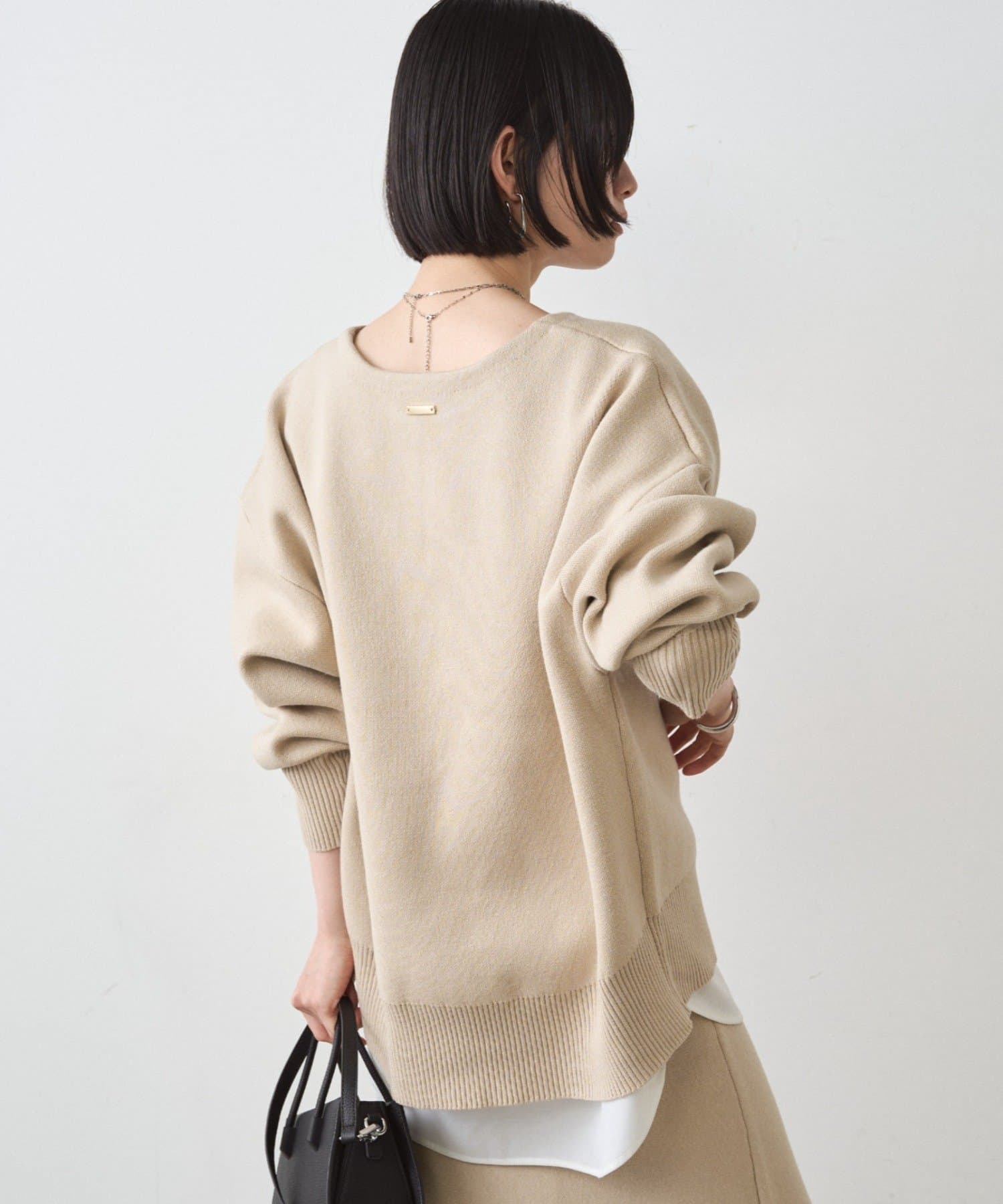 LOUNGEDRESS(ラウンジドレス) 【新色ライトベージュ登場！】@_shirabe.s_コラボ / スウェットライクスキッパーニット