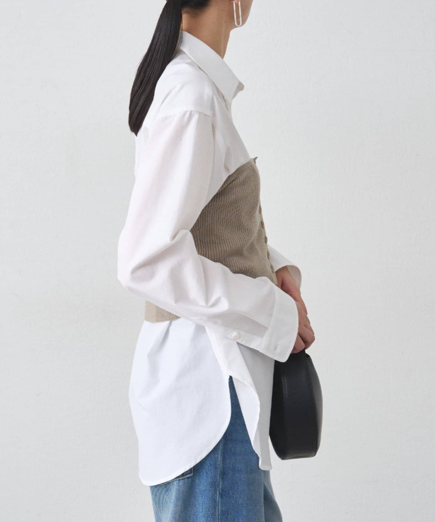 LOUNGEDRESS(ラウンジドレス) シャツ+ニットビスチェセット