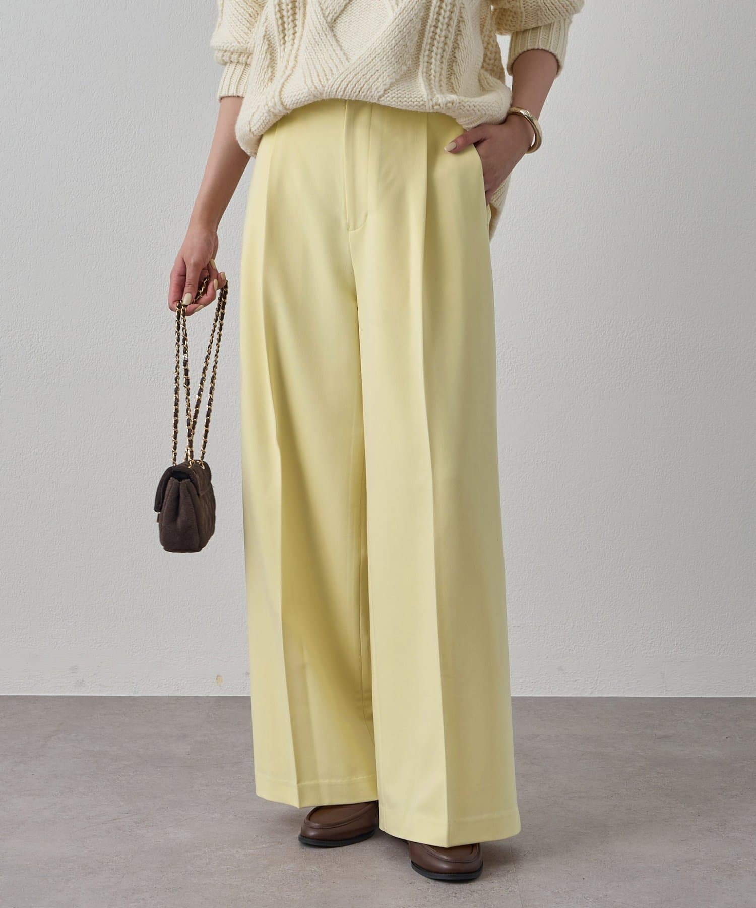LOUNGEDRESS(ラウンジドレス) センタープレスワイドパンツ