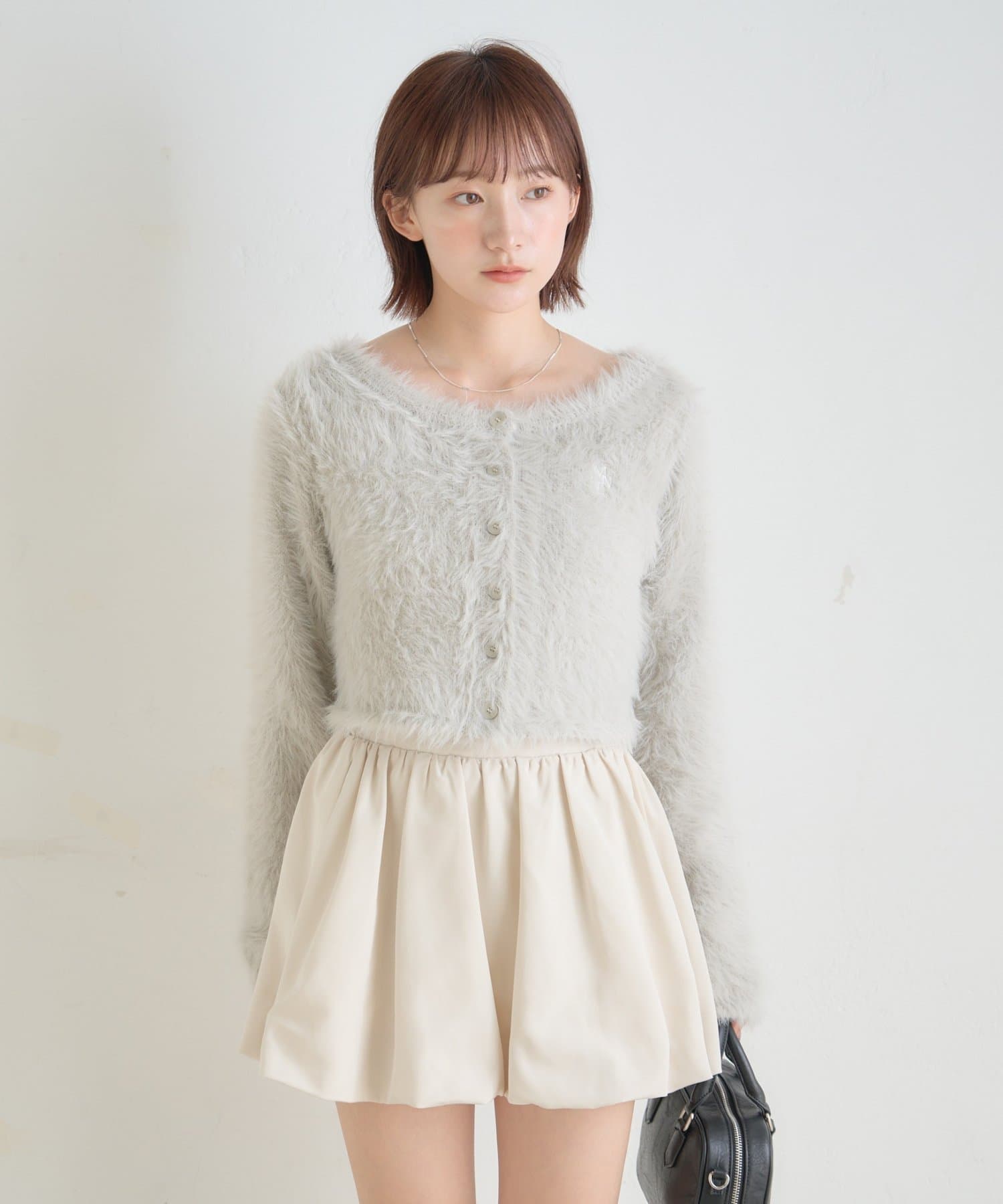 mline(エムライン) [mline]刺繍フェザーカーディガン