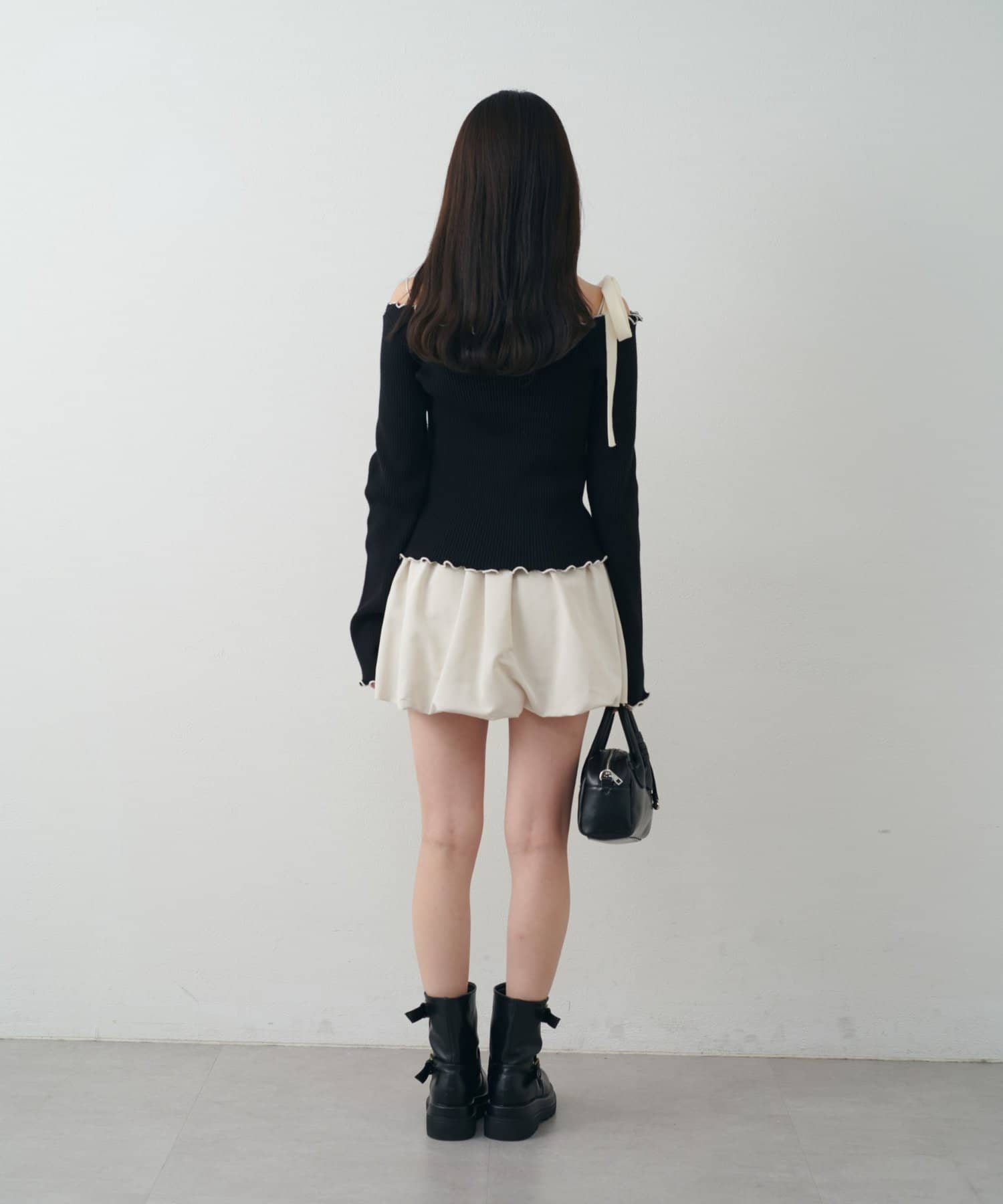 mline(エムライン) [mline]ショルダーリボンニット