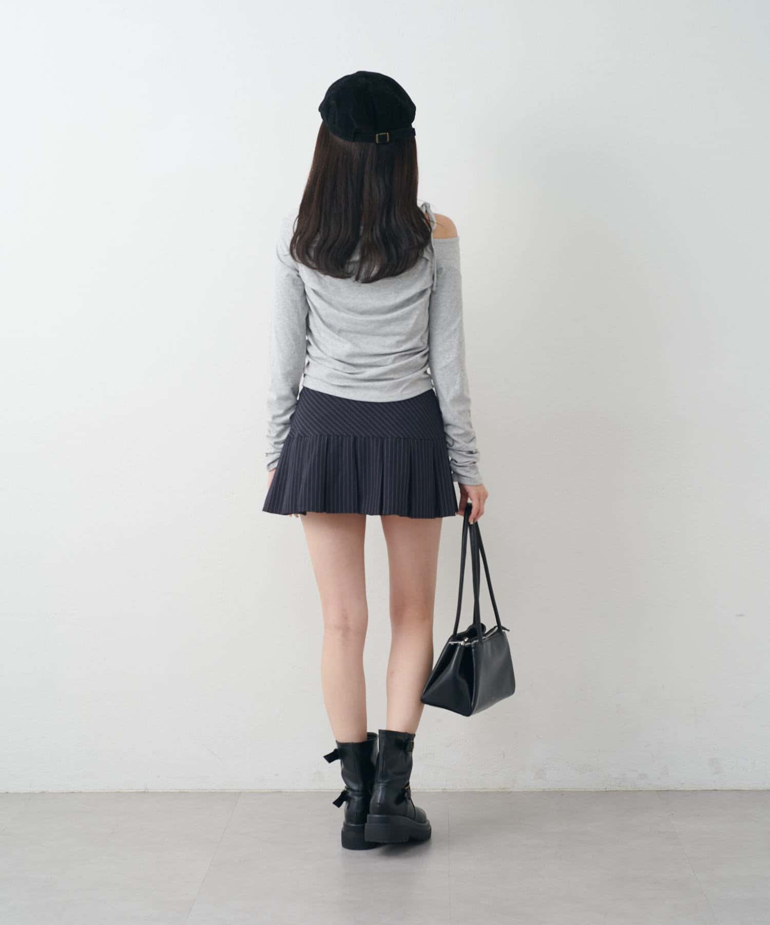 mline(エムライン) [mline]ドロストオフショルカットソー