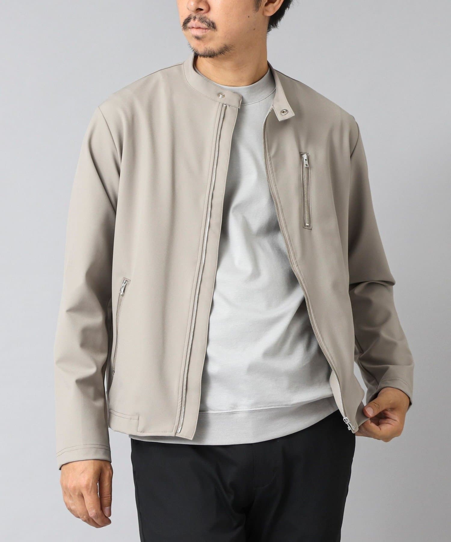NOLLEY'S(ノーリーズ) 【ACTIVE SECT】《限定展開》ハイストレッチシングルライダース 25AW