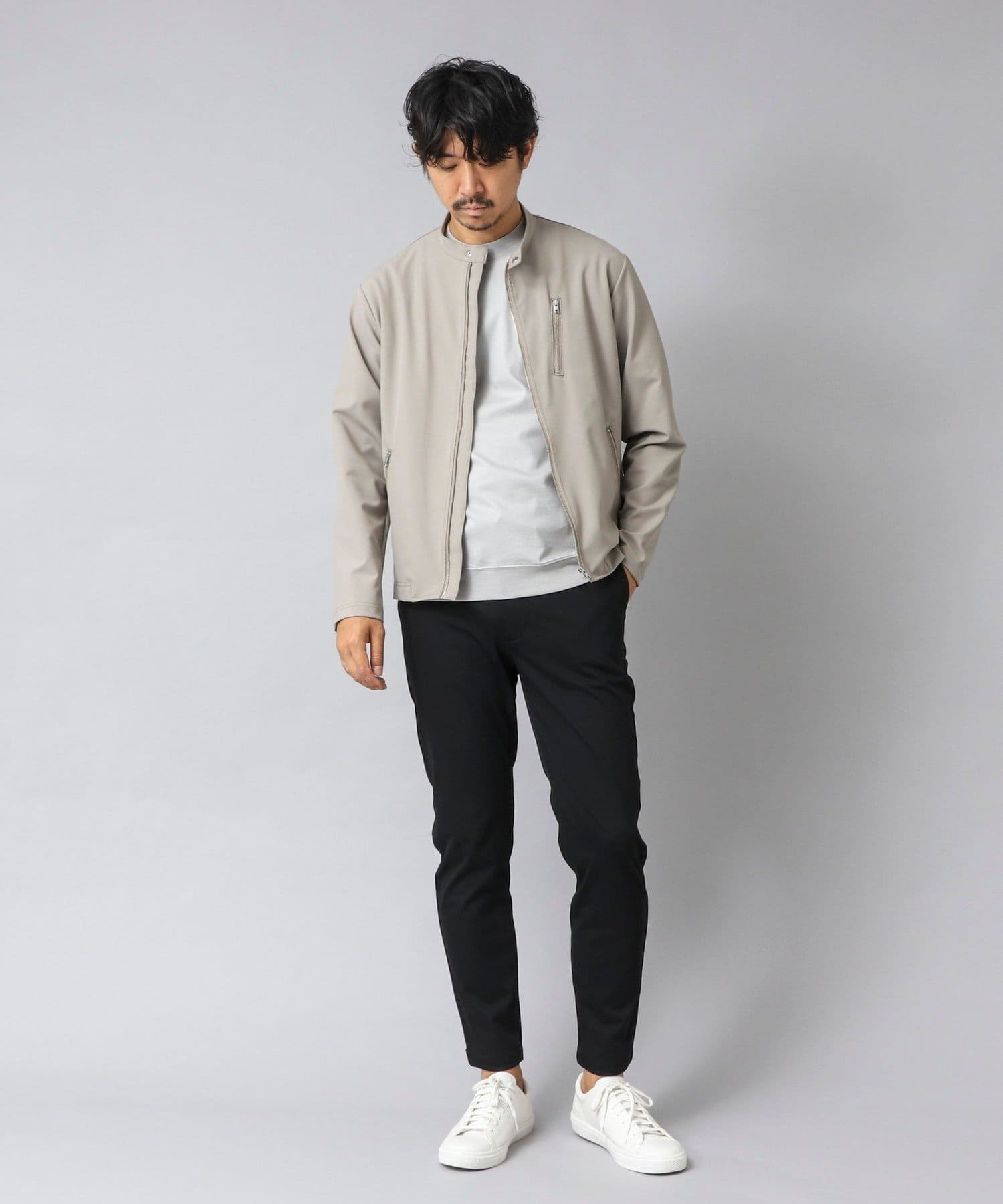 NOLLEY'S(ノーリーズ) 【ACTIVE SECT】《限定展開》ハイストレッチシングルライダース 25AW