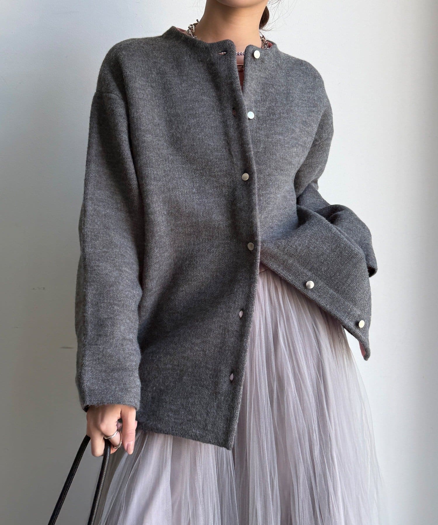 DOUDOU(ドゥドゥ) 【WEB限定】ダブルフェイスニットショートコート