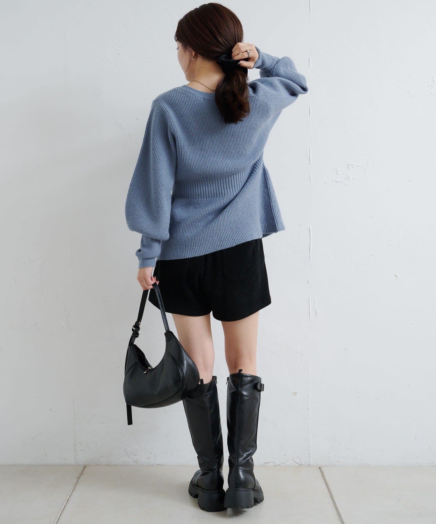 Kastane(カスタネ) 【STAFF EGUCHI/Select BAG対象/3日間限定/12.19(金)12:00～12.21(日)23:59】ペプラムネップニットカーディガン