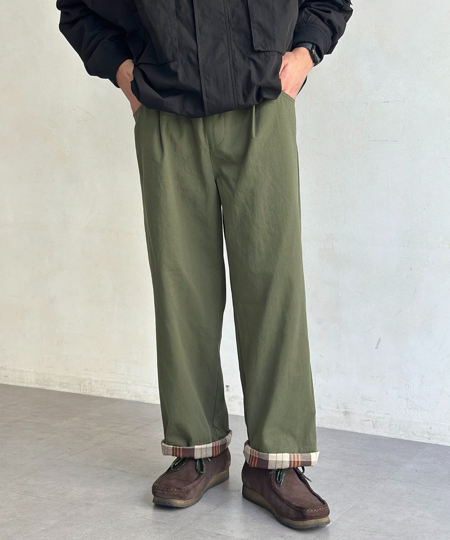 CPCM(シーピーシーエム) 裏チェックスケーターパンツ