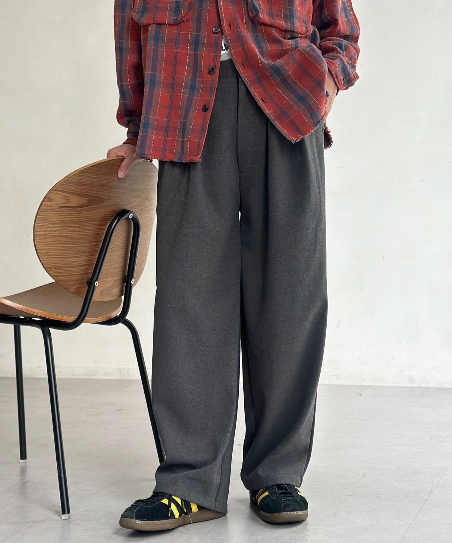 CPCM(シーピーシーエム) 裏起毛2タックスラックス