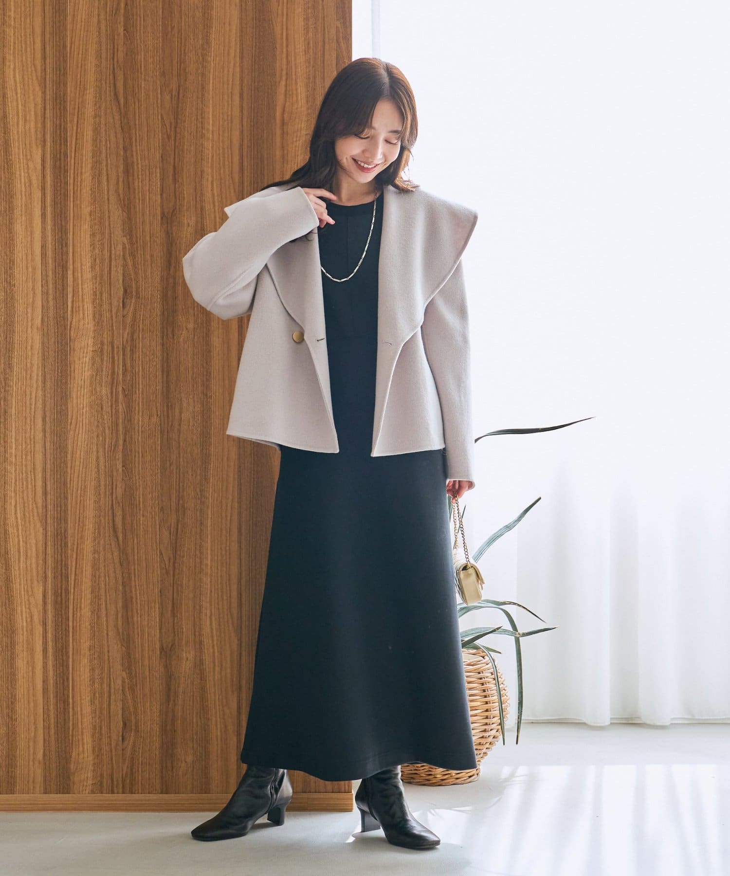La boutique BonBon(ラブティックボンボン) ドルマン切替ワンピース