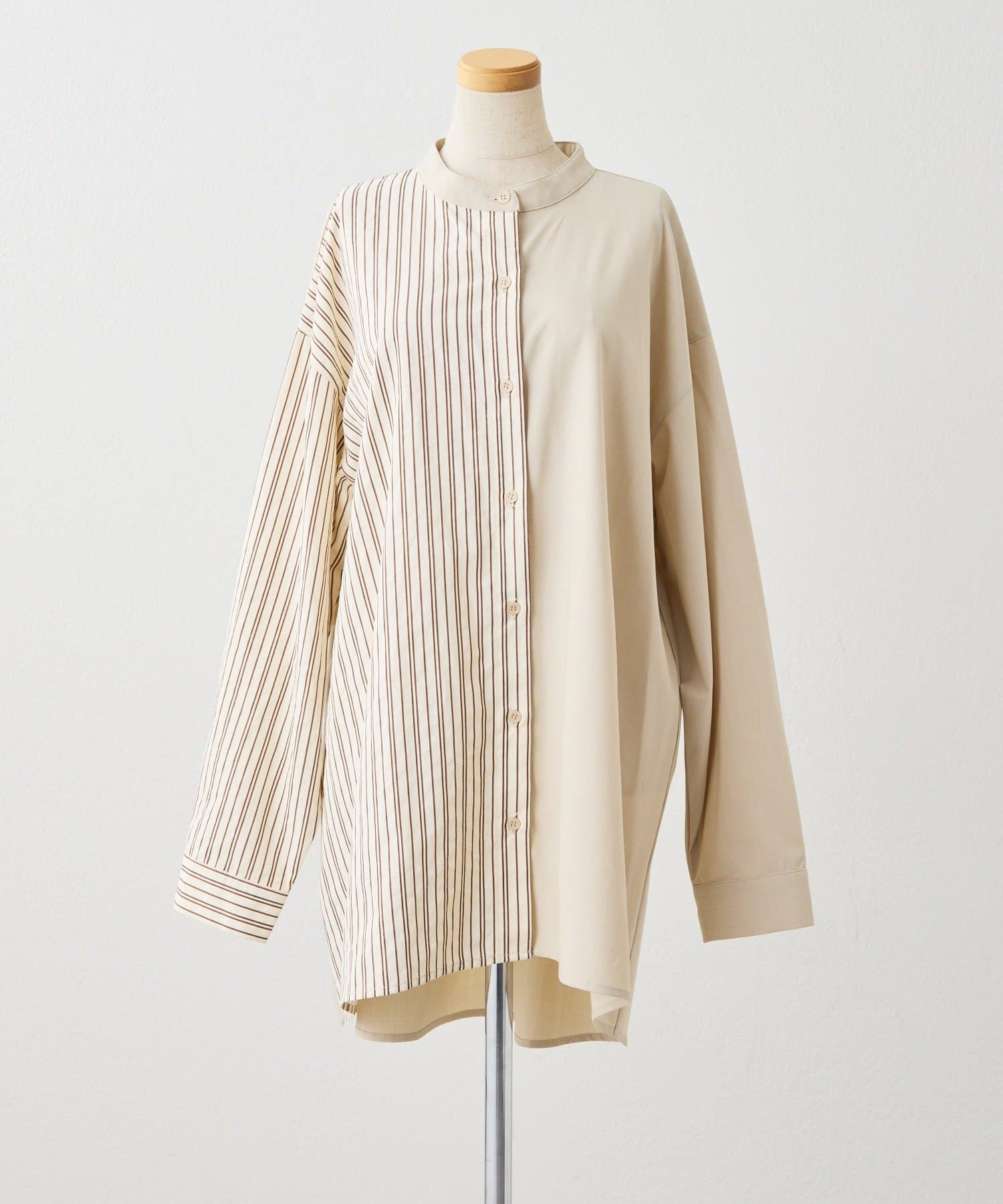 ear PAPILLONNER(イア パピヨネ) 《別々にも着れる》ニットベストコンビシャツ【SUM1 STYLE(スミスタイル)】