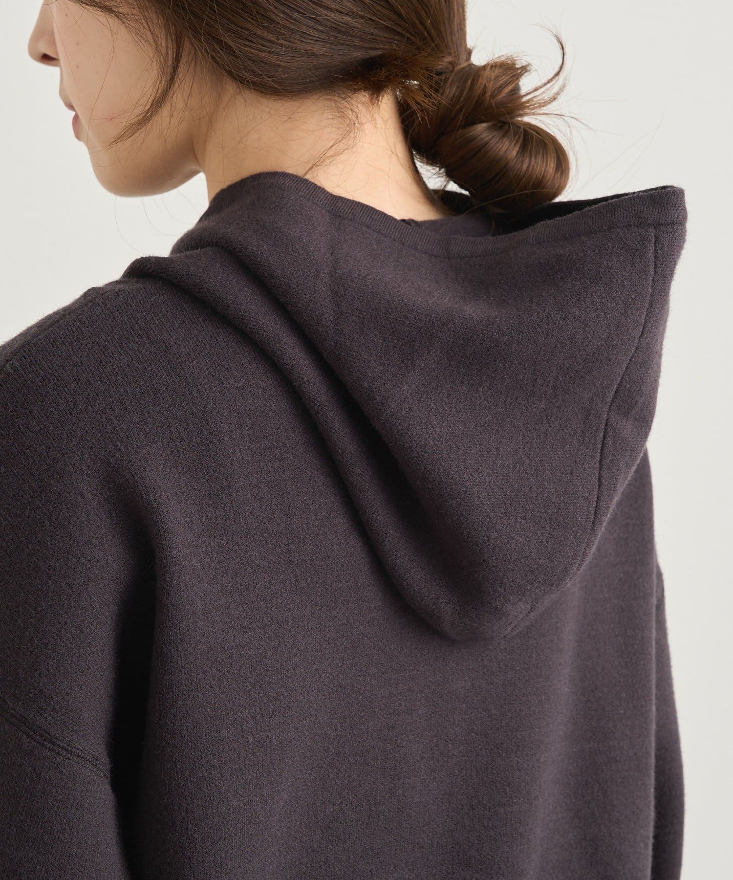 SHENERY(シーナリー) フーデッドジップニット