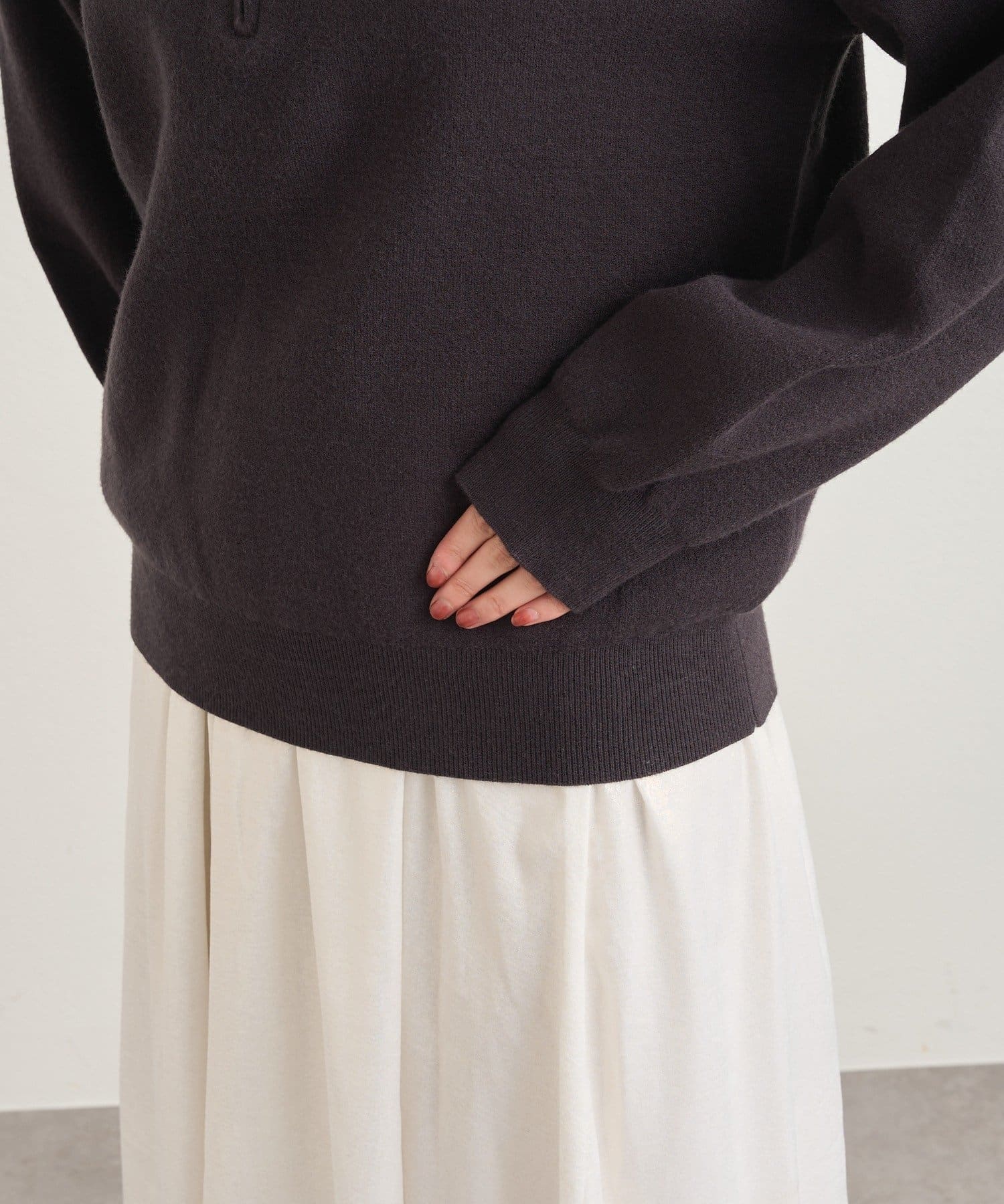 SHENERY(シーナリー) フーデッドジップニット