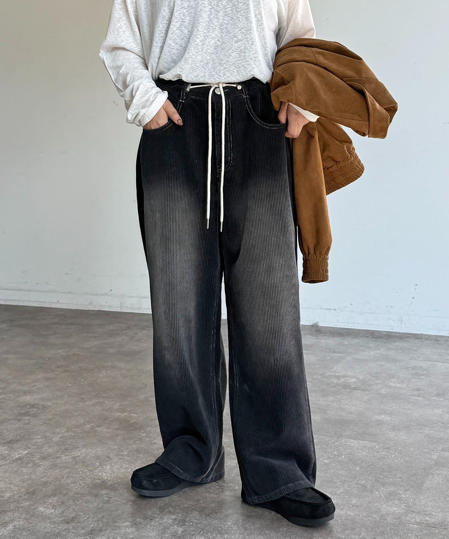 CPCM(シーピーシーエム) コーデュロイワイドパンツ