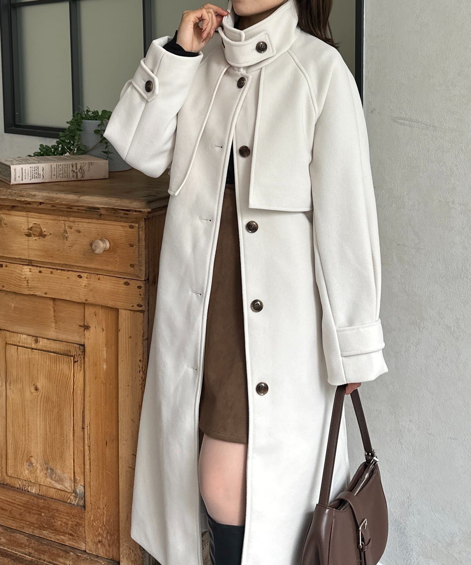 Thevon.(ゼヴォン) スタンドカラーロングコート