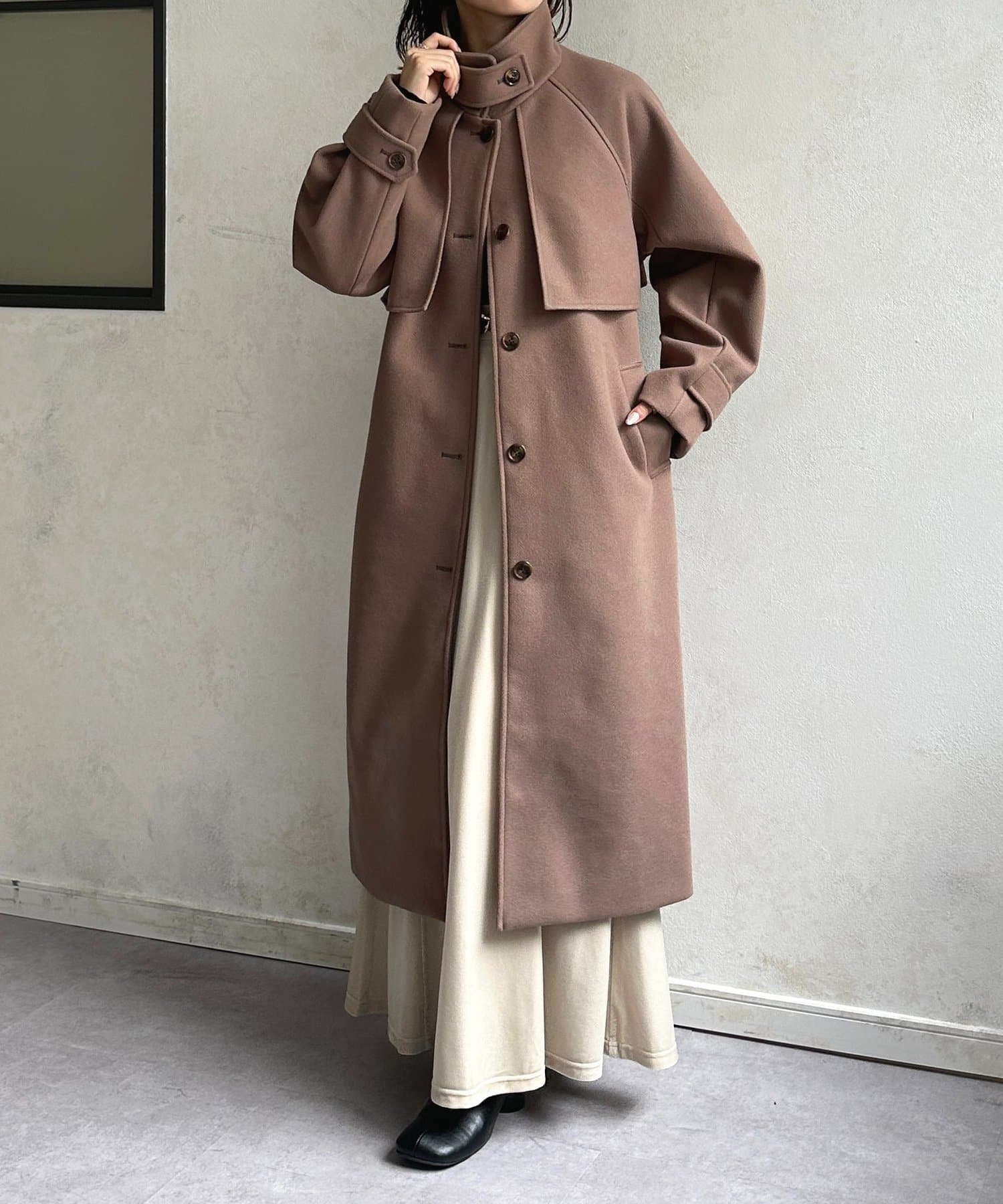 Thevon.(ゼヴォン) スタンドカラーロングコート