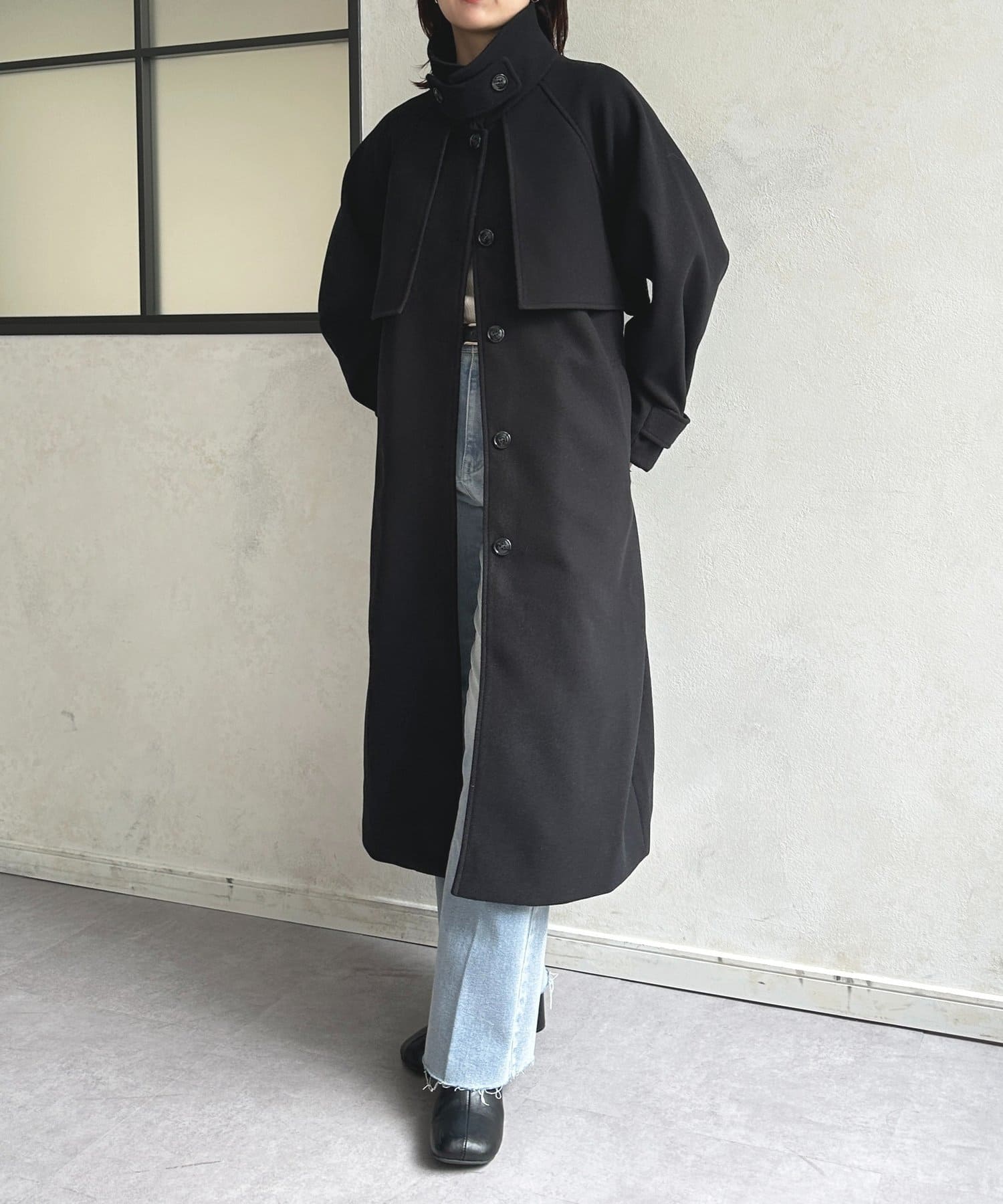 Thevon.(ゼヴォン) スタンドカラーロングコート