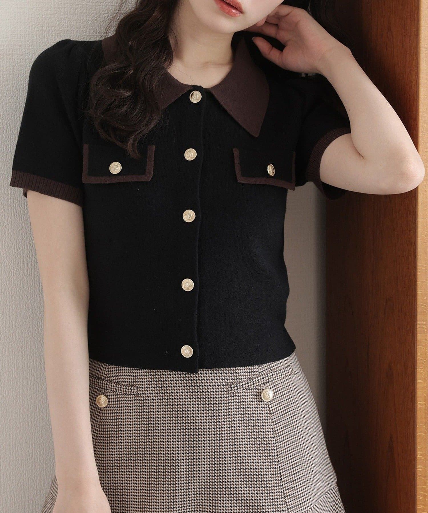 NICE CLAUP / OLIVE des OLIVE OUTLET(ナイスクラップ  / オリーブ デ オリーブ アウトレット) 【one after another】配色ニット