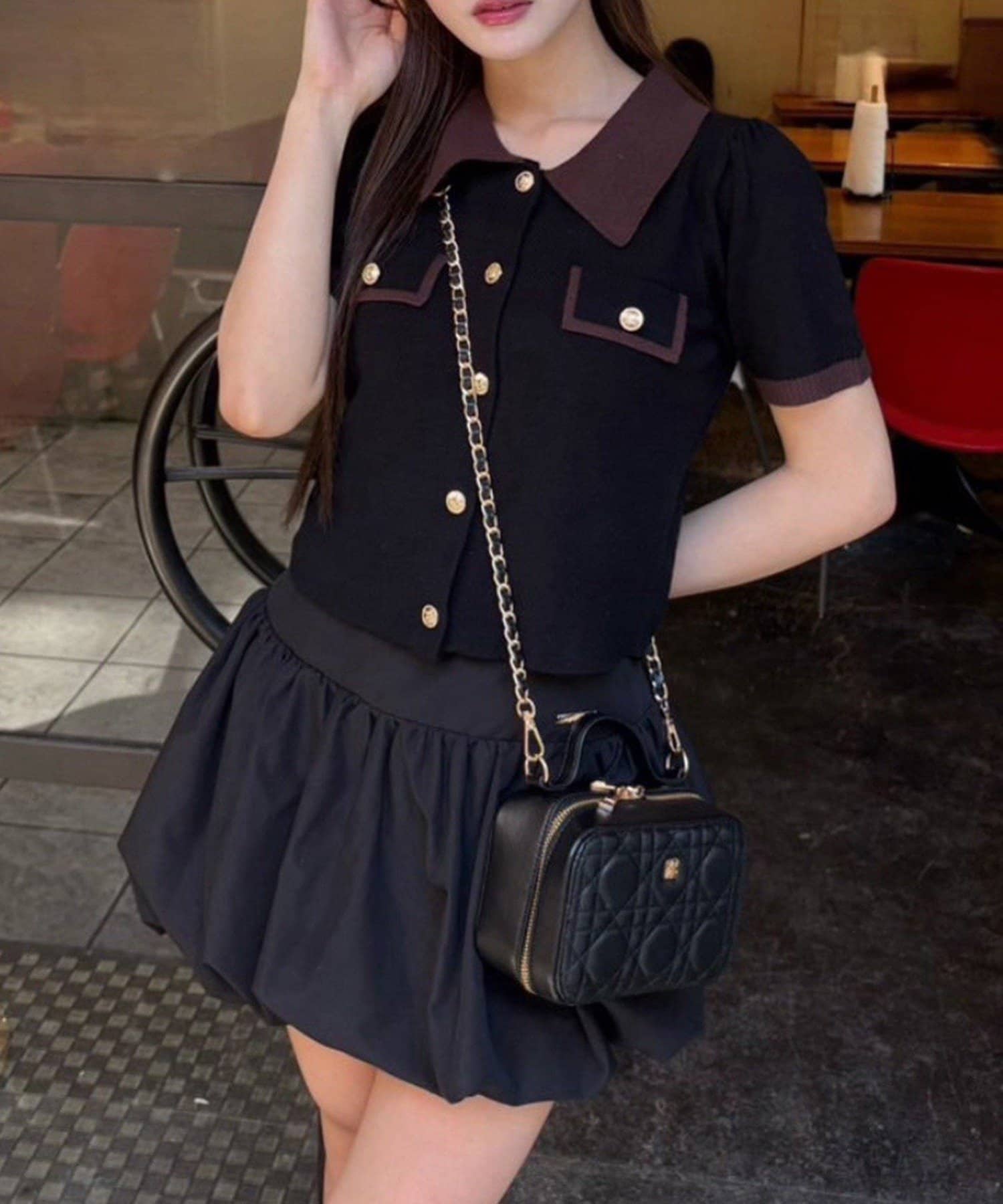 NICE CLAUP / OLIVE des OLIVE OUTLET(ナイスクラップ  / オリーブ デ オリーブ アウトレット) 【one after another】配色ニット