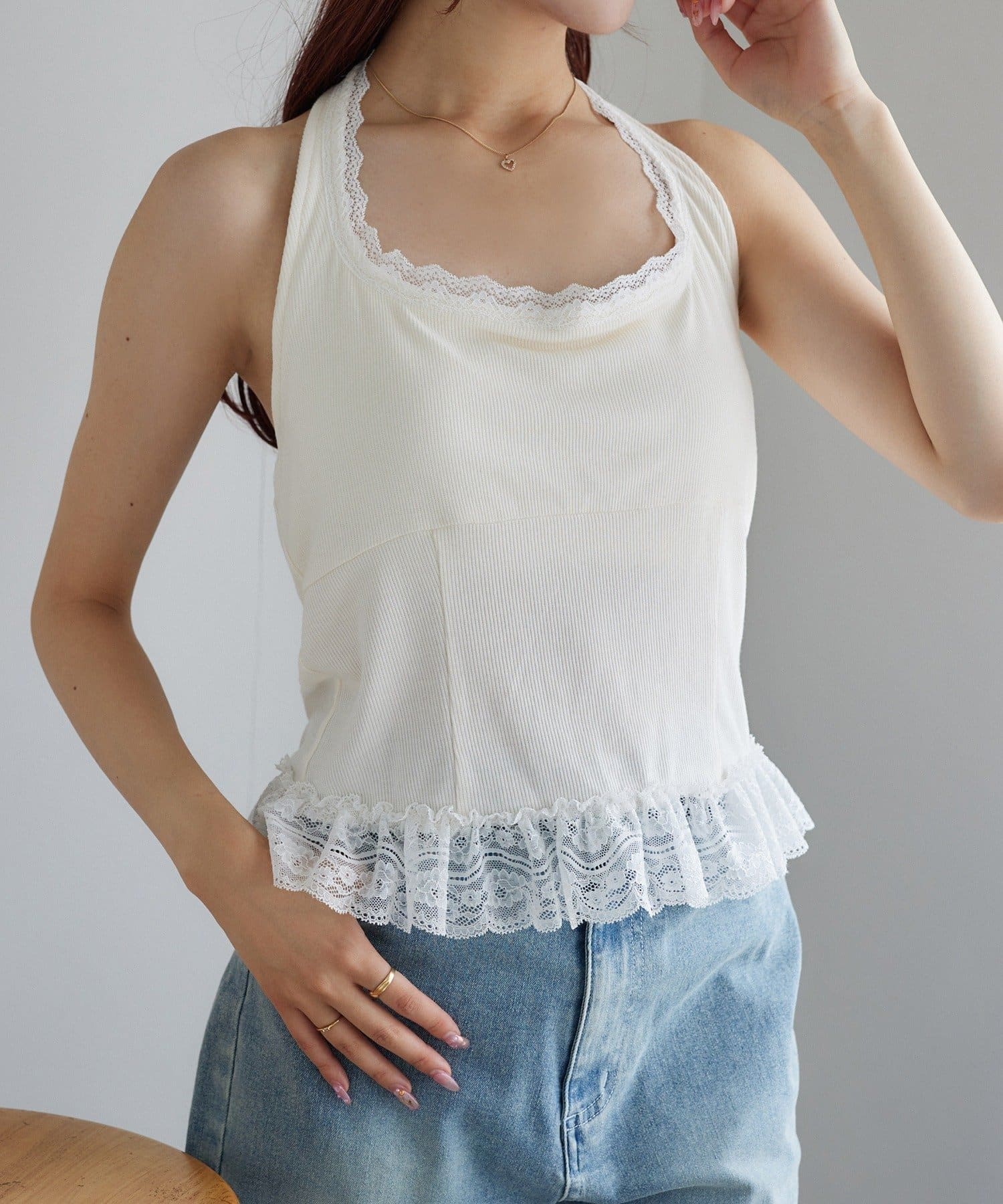 NICE CLAUP / OLIVE des OLIVE OUTLET(ナイスクラップ  / オリーブ デ オリーブ アウトレット) 【one after another】裾レースインナー