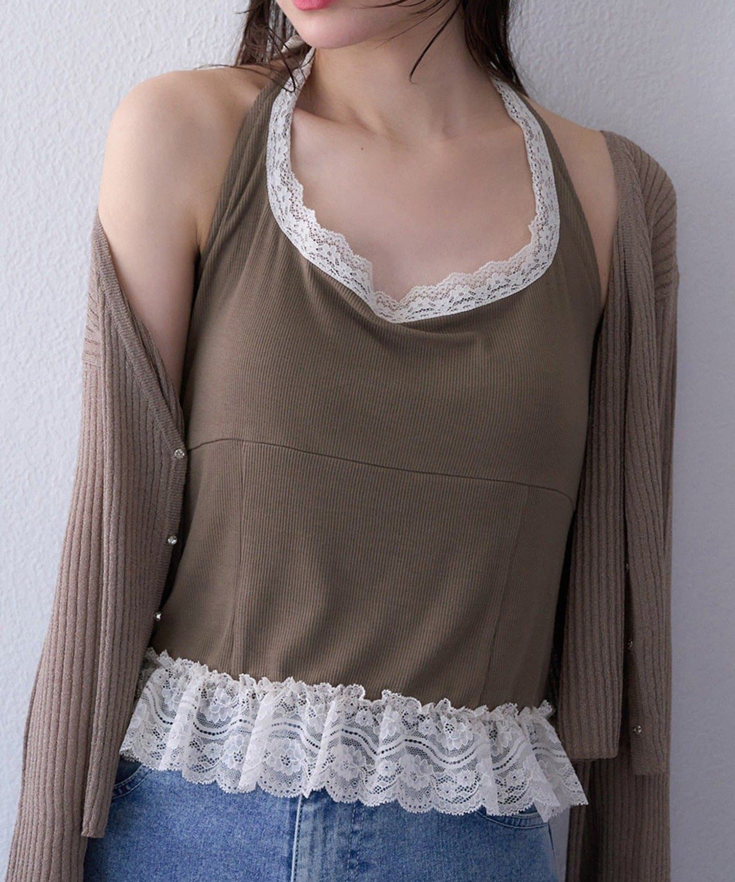 NICE CLAUP / OLIVE des OLIVE OUTLET(ナイスクラップ  / オリーブ デ オリーブ アウトレット) 【one after another】裾レースインナー