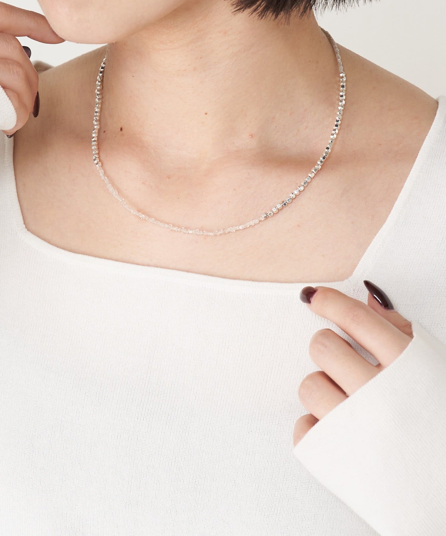 Jena　espace merveilleux(ジェナ　エスパスメルヴェイユ) ミックスクオーツネックレス