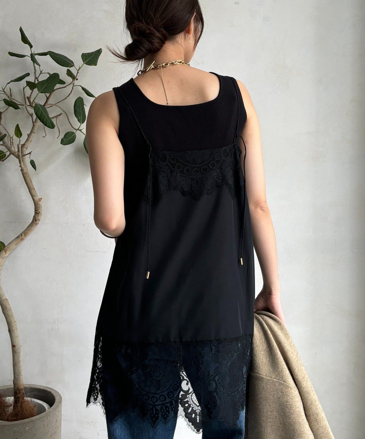 DOUDOU(ドゥドゥ) 【完売カラー再追加！】レースキャミチュニック