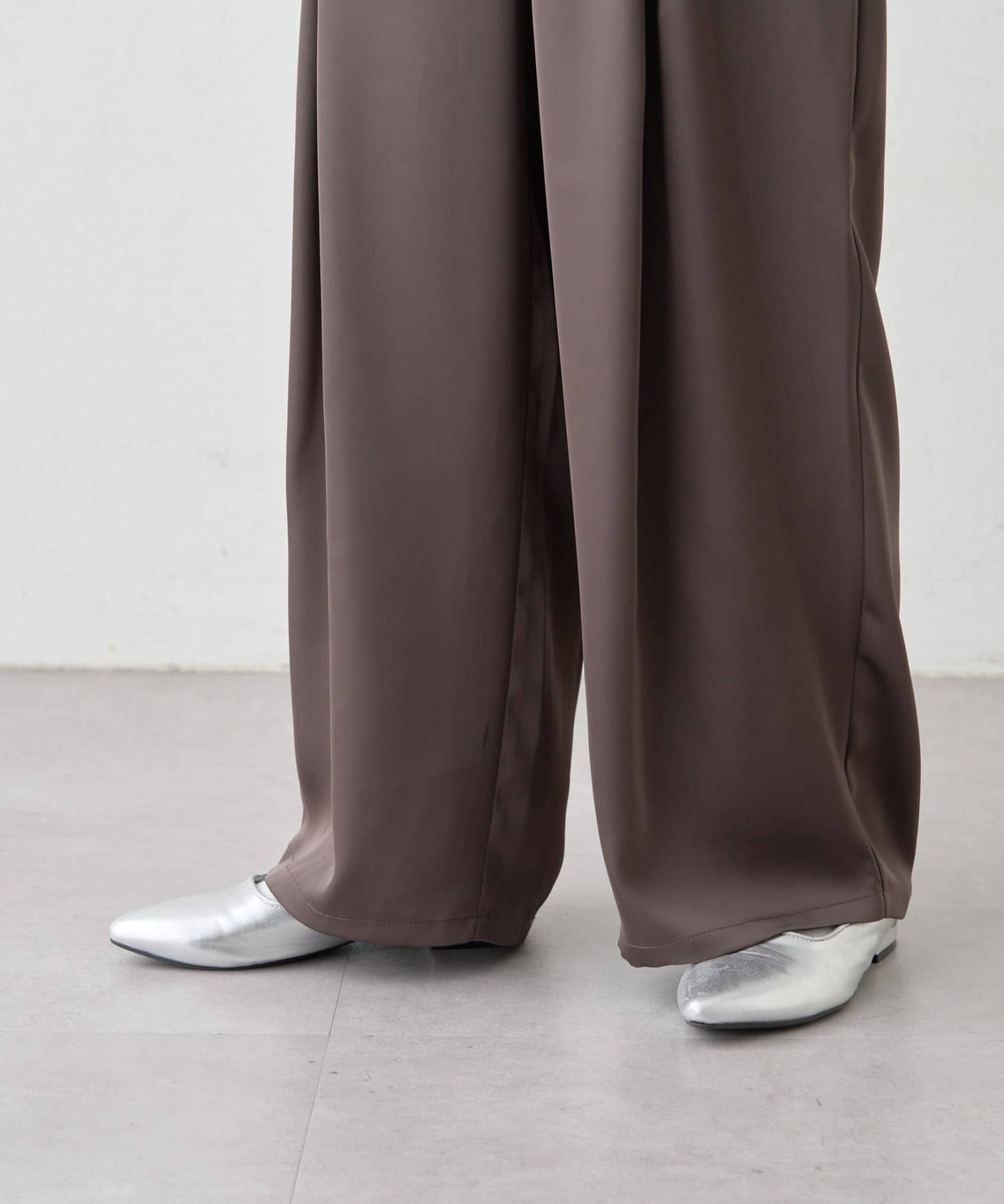 CIAOPANIC TYPY(チャオパニックティピー) 【yomo企画】ゆるツヤ垢抜けサテンパンツ