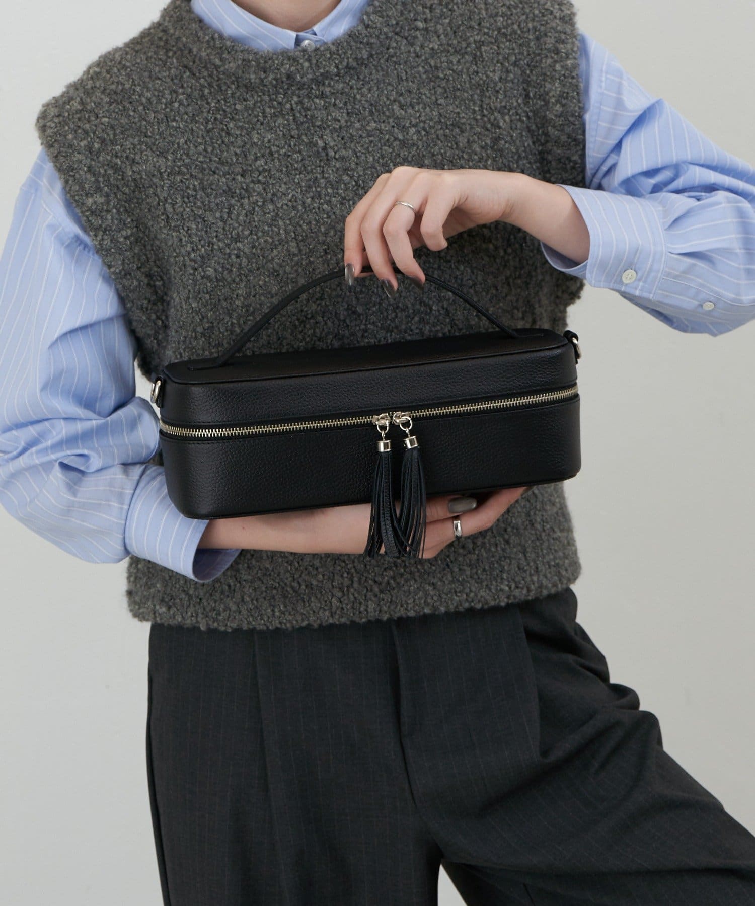 russet(ラシット) レザー2WAYバニティバッグ リップセット