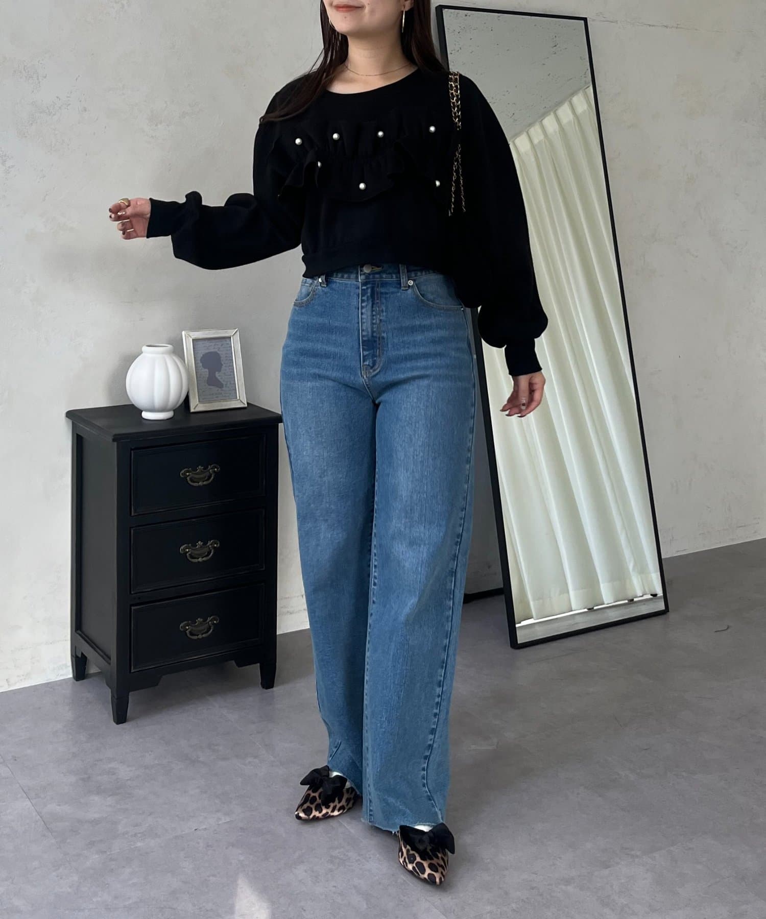 prose verse(プロズヴェール) パールフリル2wayドッキングスウェット