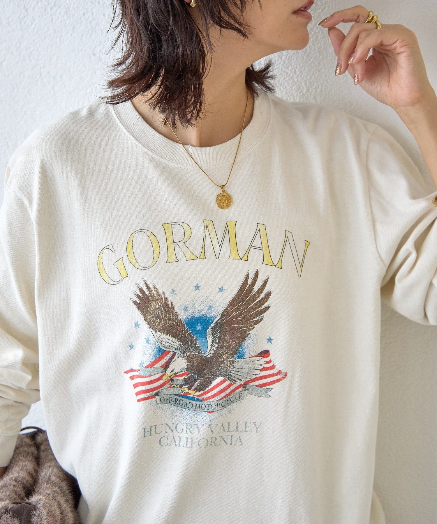 RIVE DROITE(リヴドロワ) 予約【GOOD ROCK SPEED別注】EAGLEピグメントロンTee