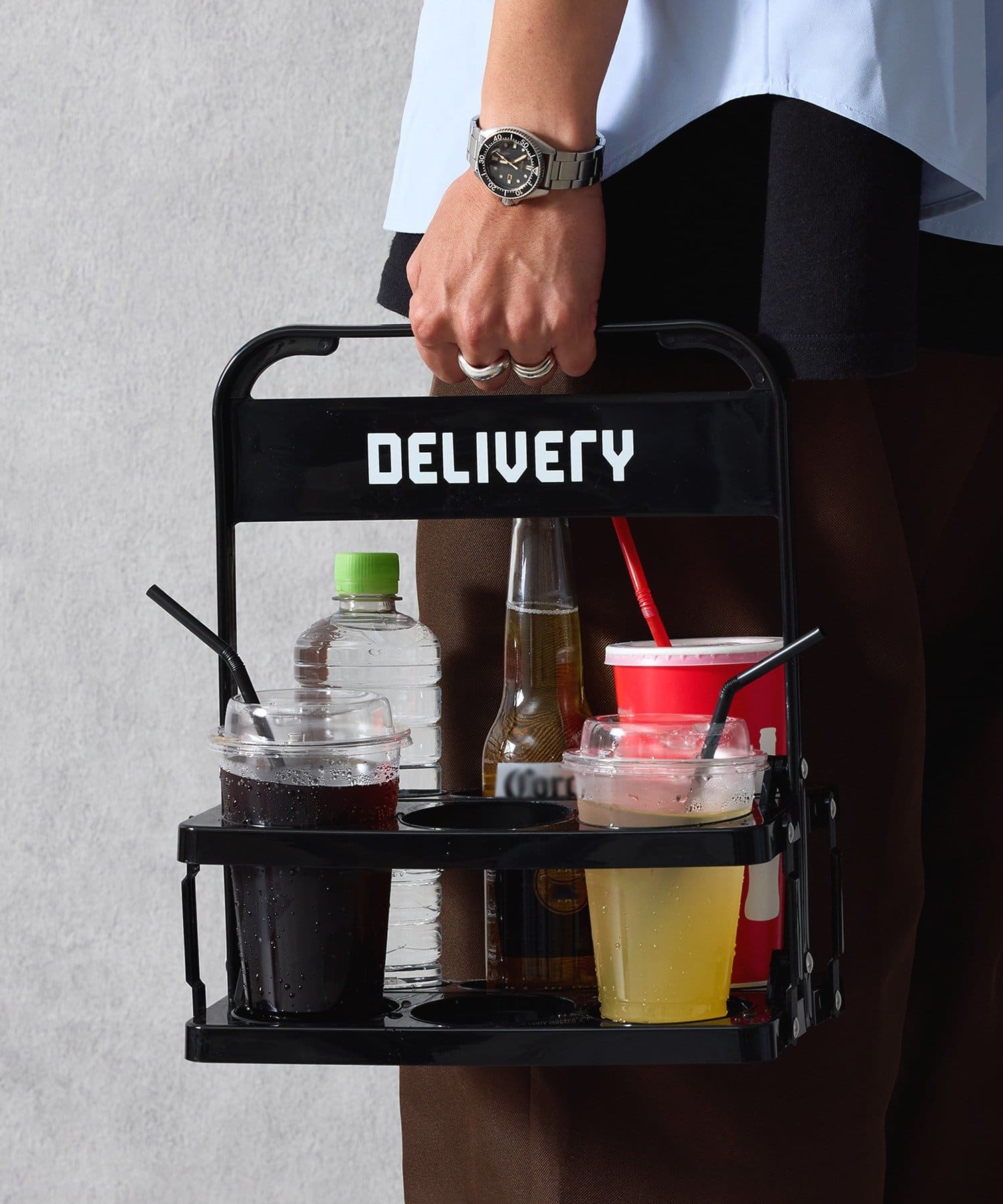 3COINS(スリーコインズ) DELIVERYドリンクホルダー：M