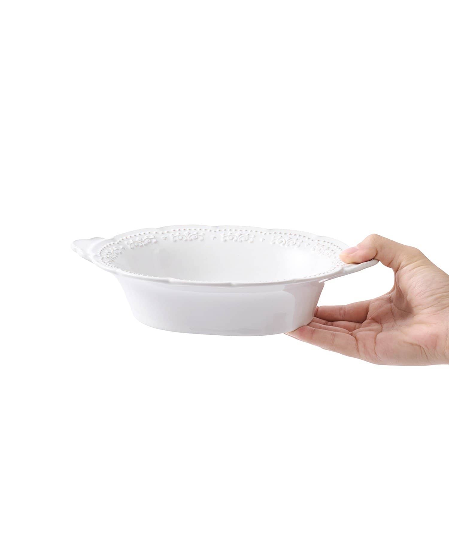 3COINS(スリーコインズ) オーバルグラタン皿：400ml
