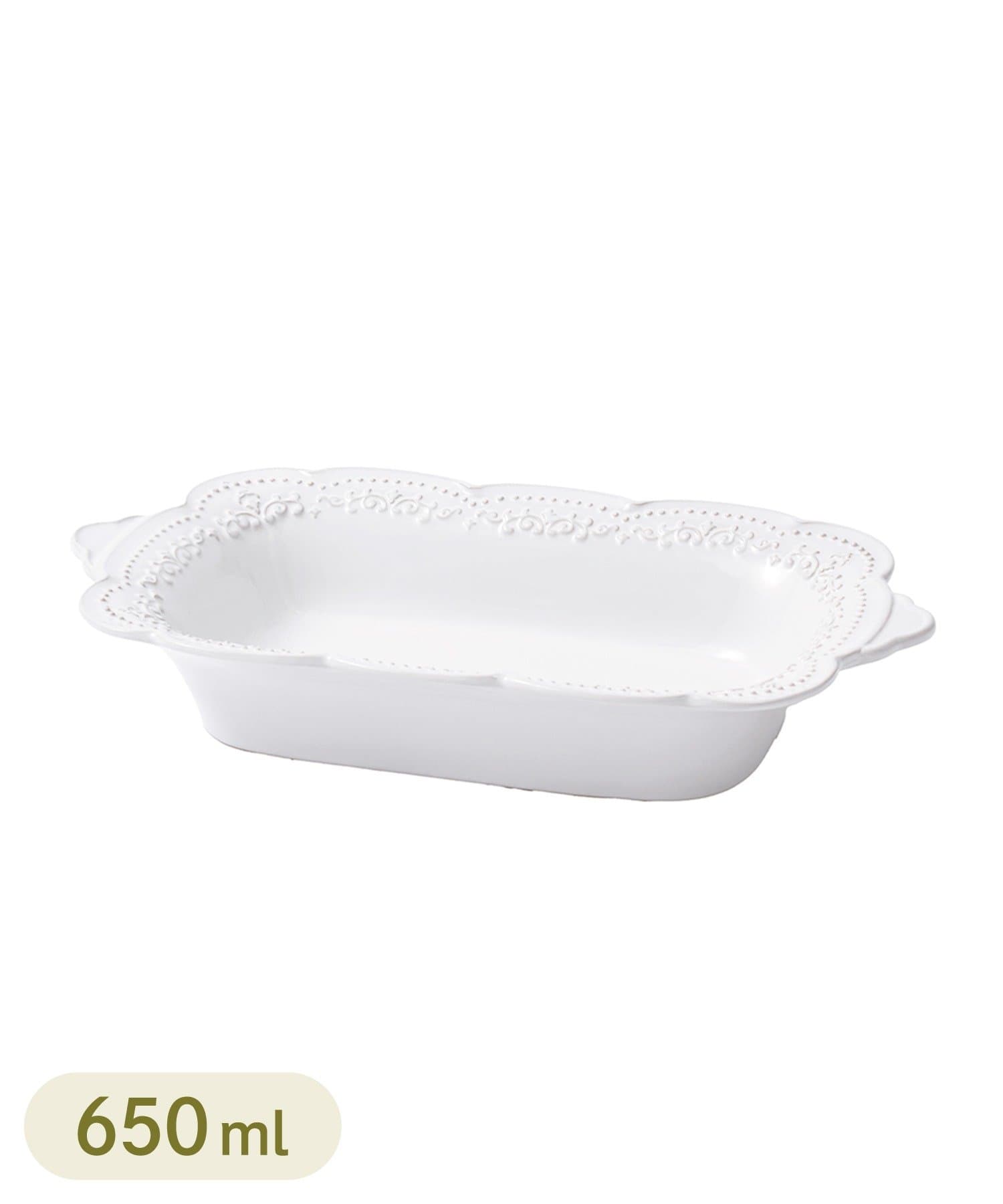 3COINS(スリーコインズ) スクエアグラタン皿：650ml
